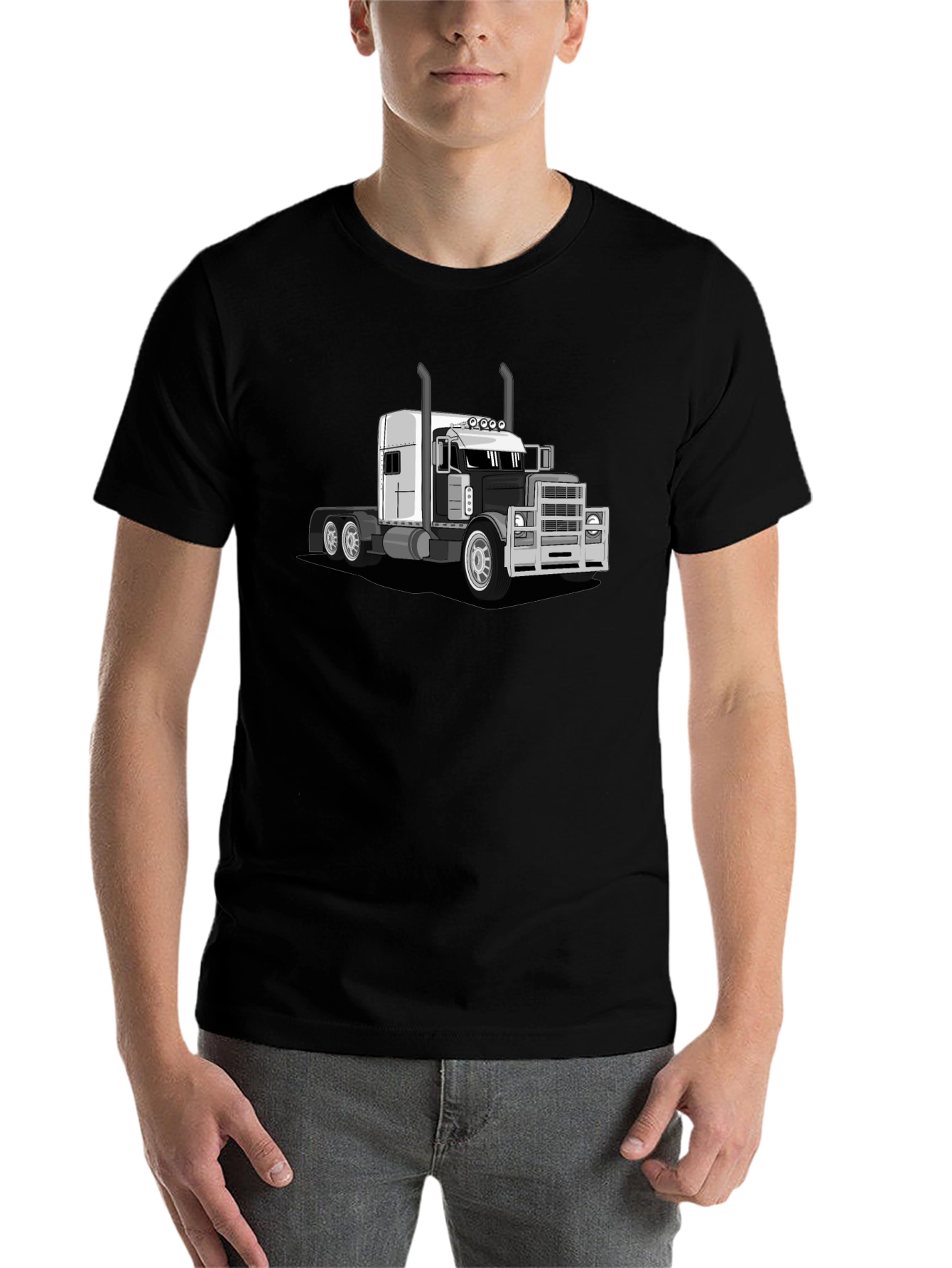 Black Truck Graphic T-Shirt - Black view 7