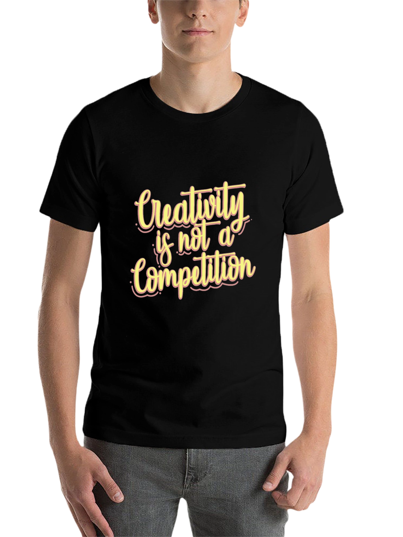 Black Creativity is Not a Competition Black T-Shirt view 7