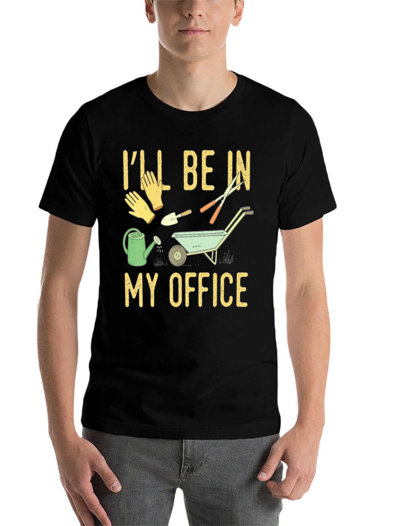 Black Gardening Office T-Shirt - Outdoor Humor Tee view 7