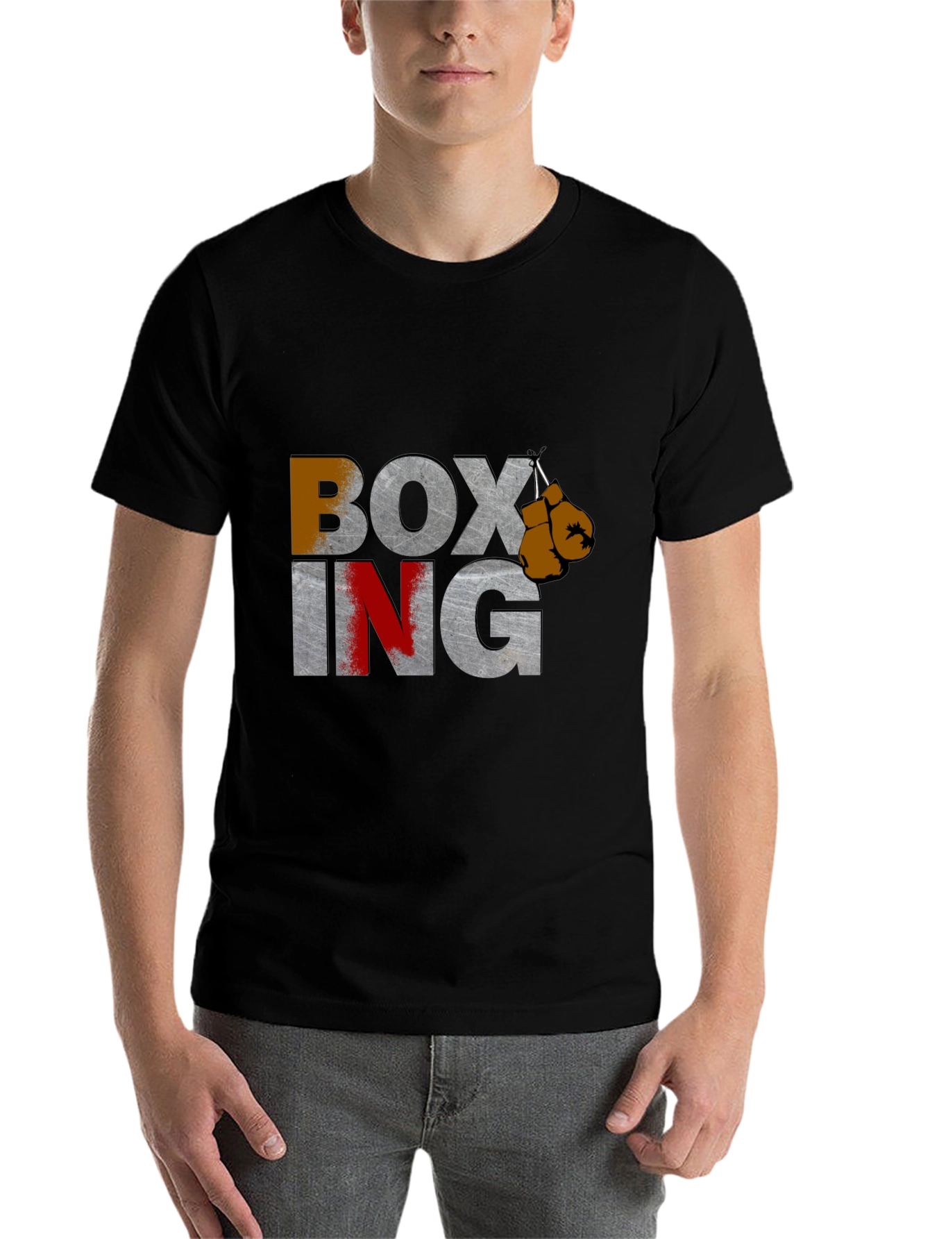 Black Boxing Graphic Tee - Black view 7