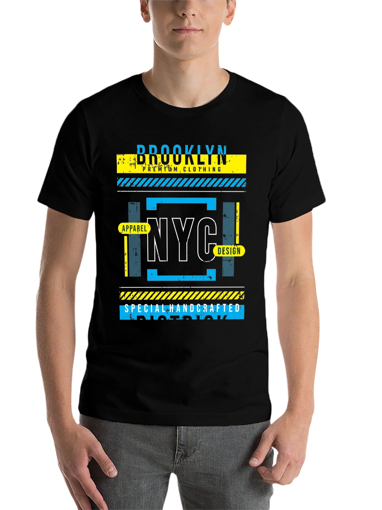 Black Brooklyn NYC Graphic Print T-Shirt view 7