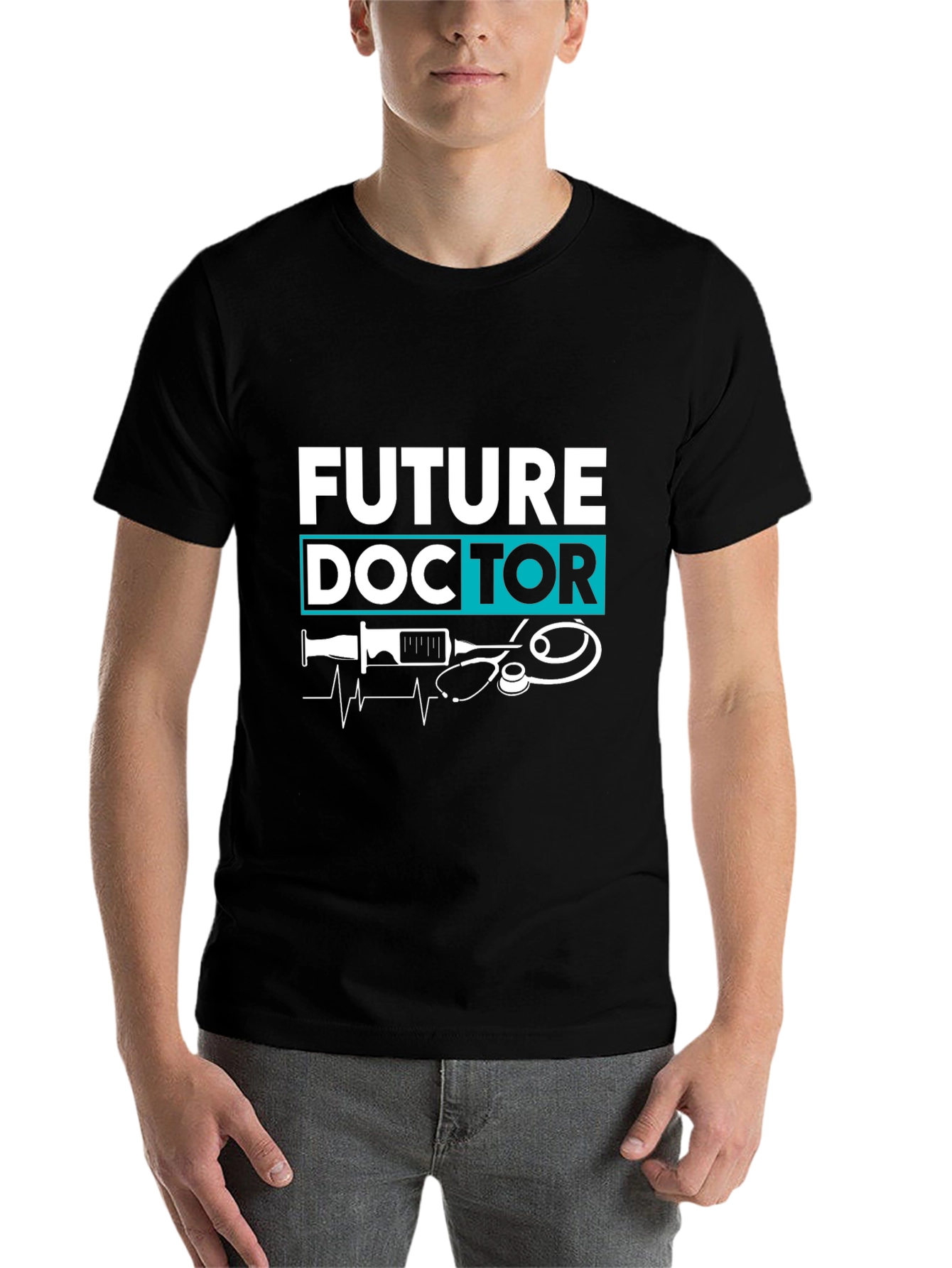 Black Future Doctor T-Shirt: Medical Aspirations view 7