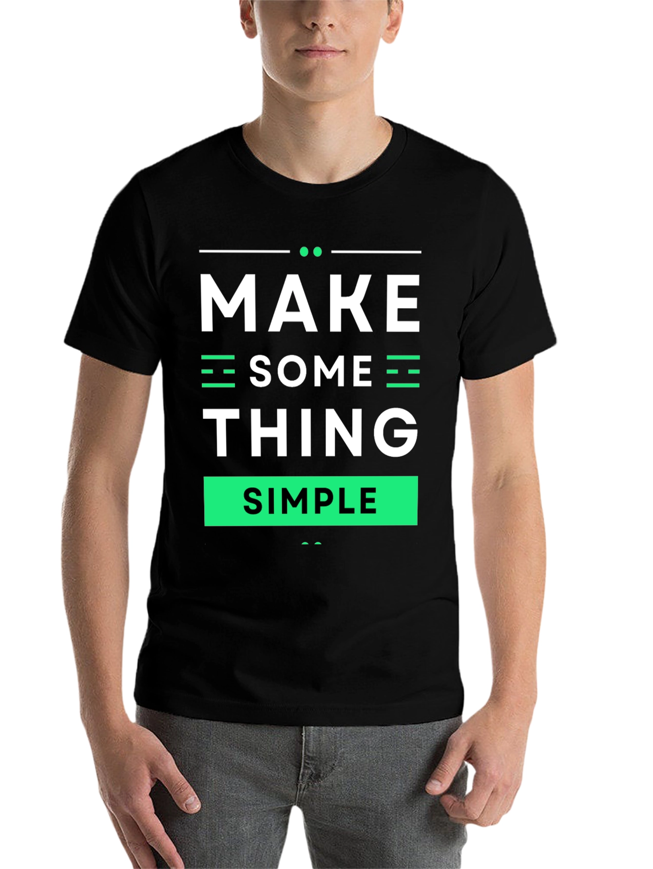 Black Make Something Simple Graphic Tee view 7