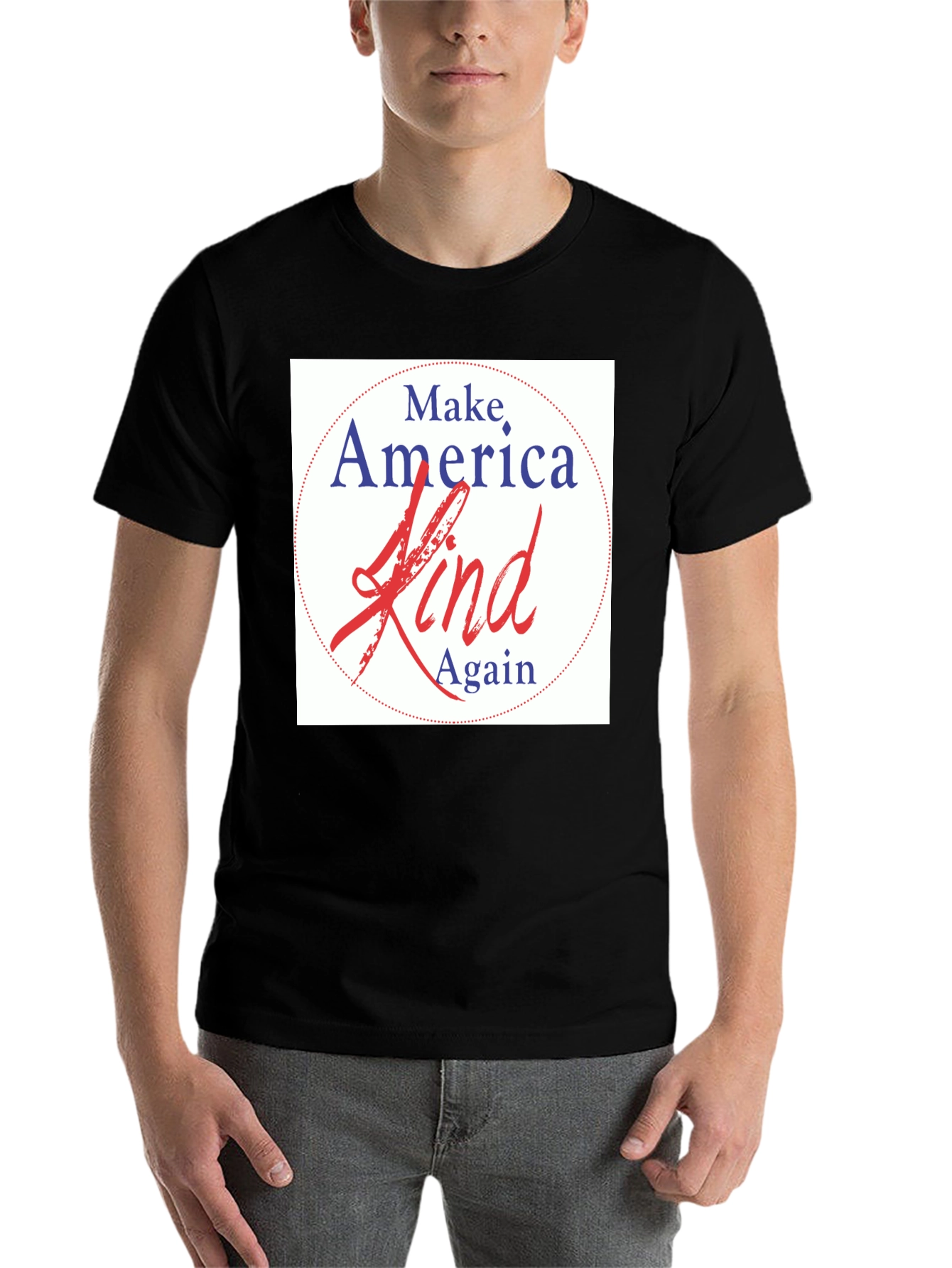 Black Make America Kind Again T-Shirt view 7