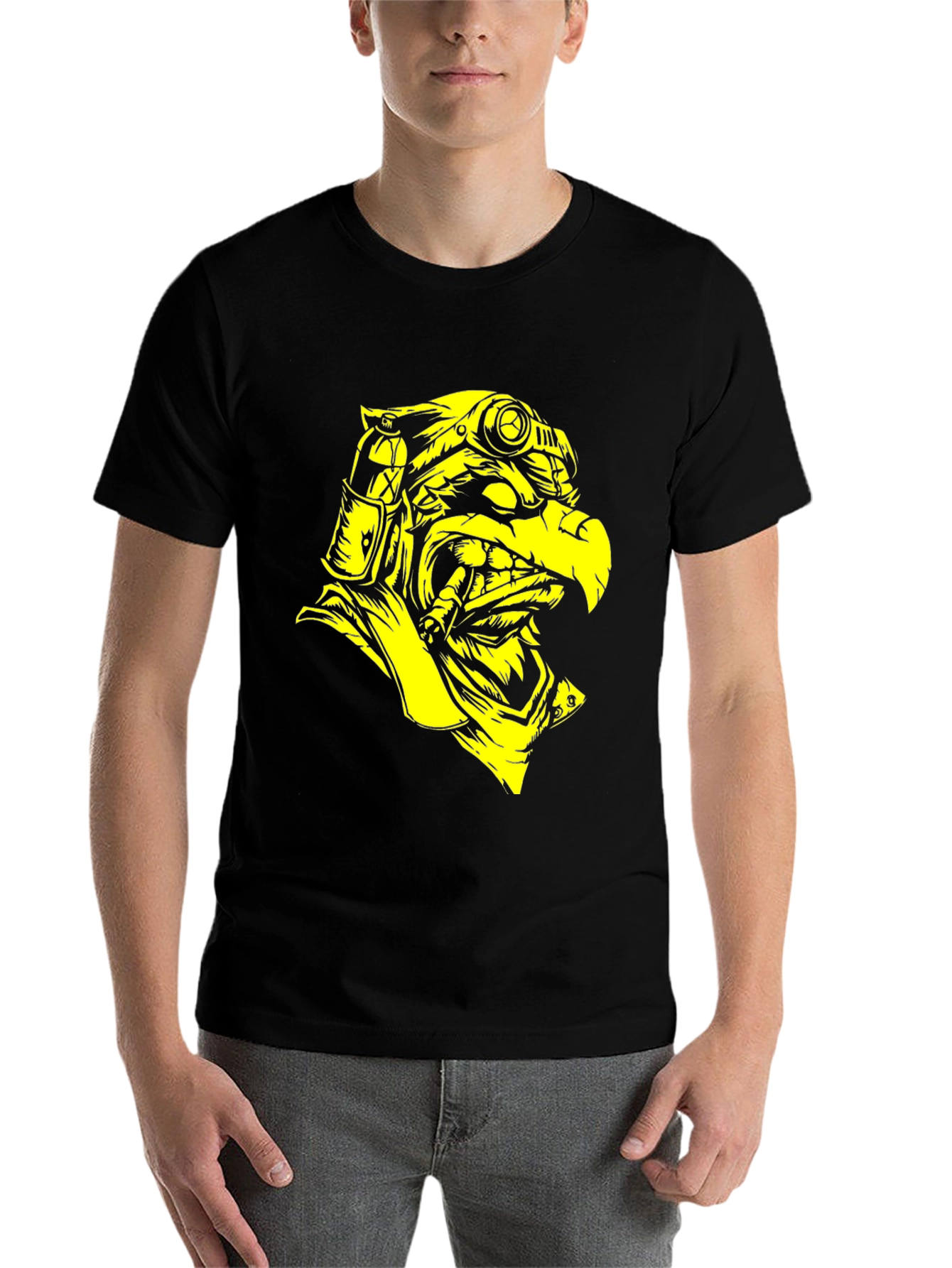 Black Steampunk Eagle Graphic Tee - Black view 7
