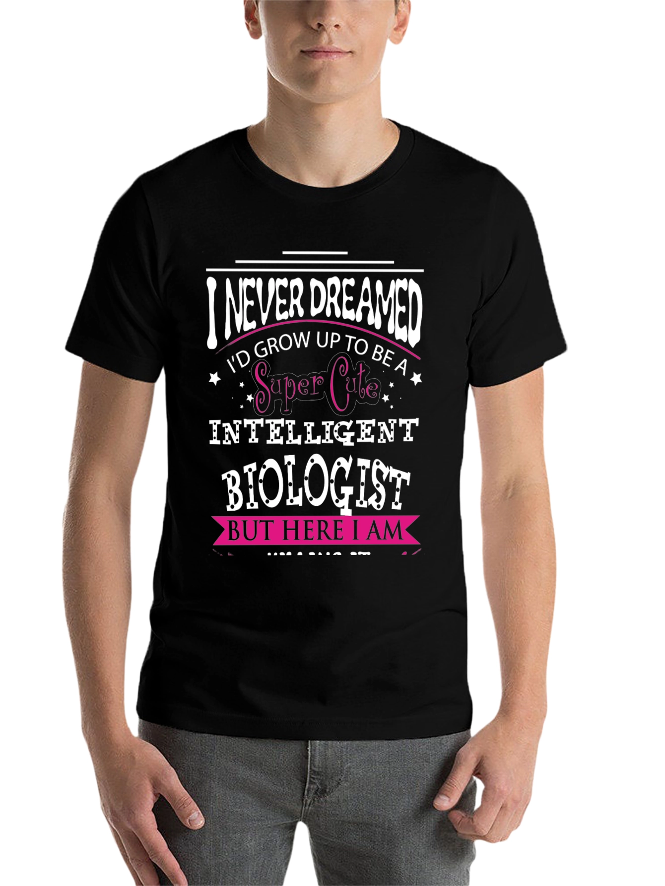Black Super Cute Biologist T-Shirt - Funny Science Tee view 7