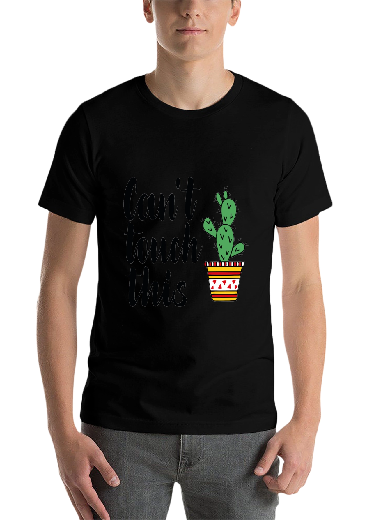 Black Can't Touch This Cactus Graphic Tee view 7