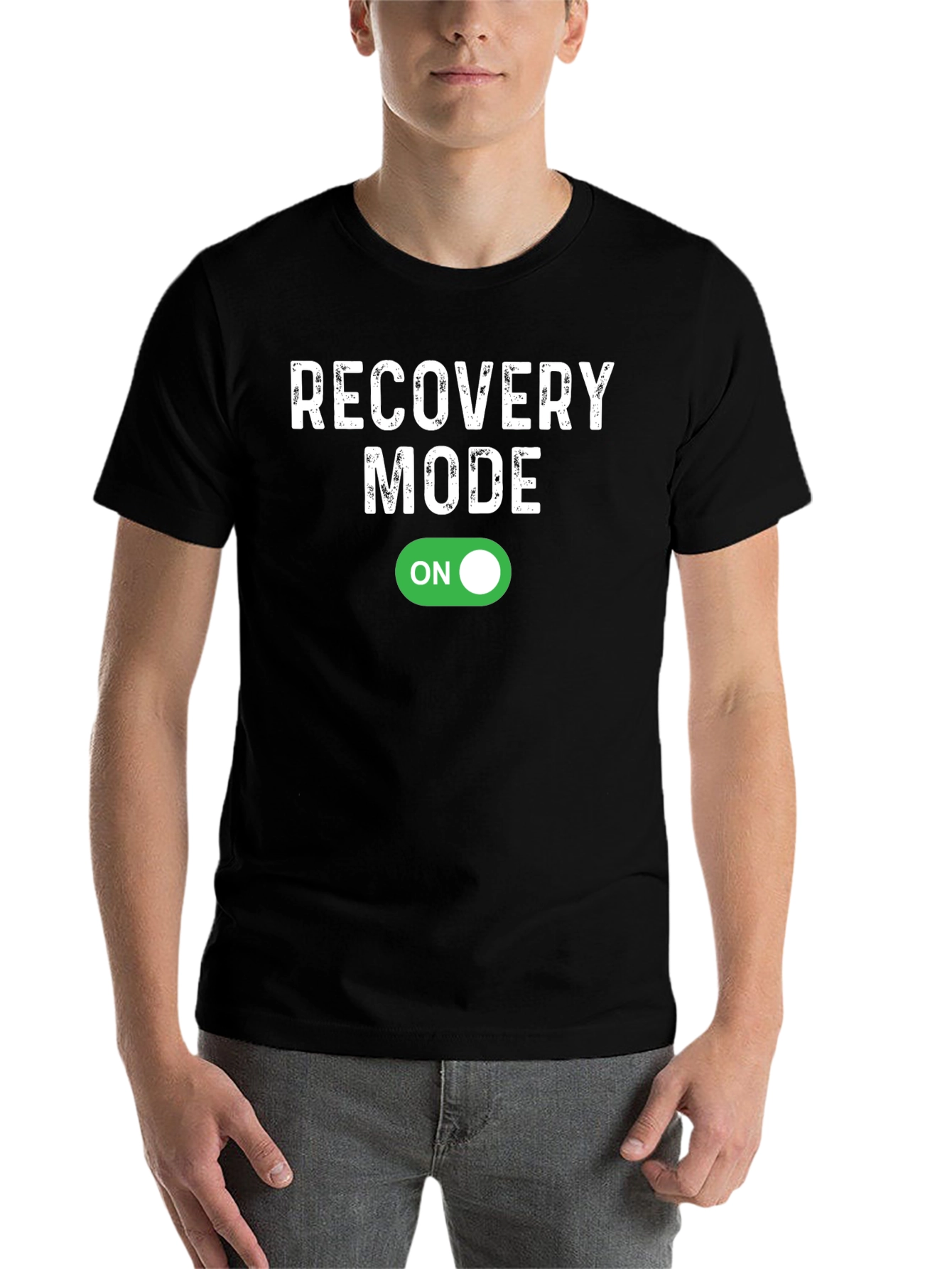 Black Recovery Mode On Graphic Tee - Soft Cotton Blend view 7