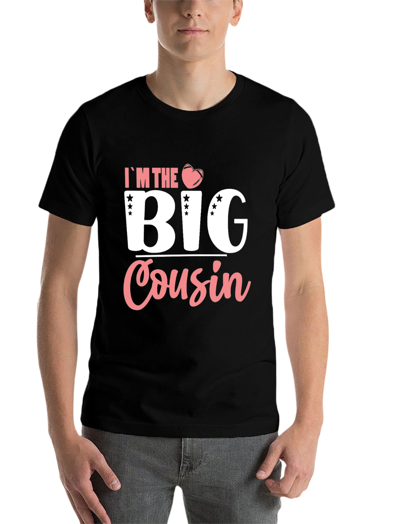 Black I'm the Big Cousin T-Shirt view 7