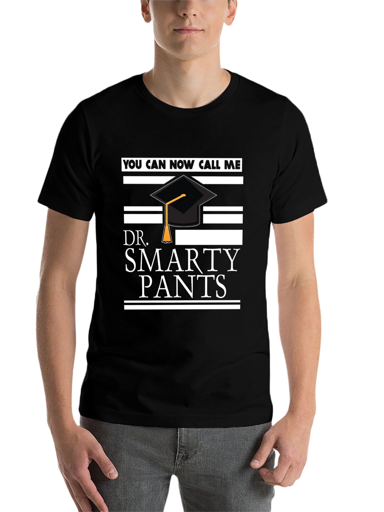 Black Dr. Smarty Pants Graduation T-Shirt view 7