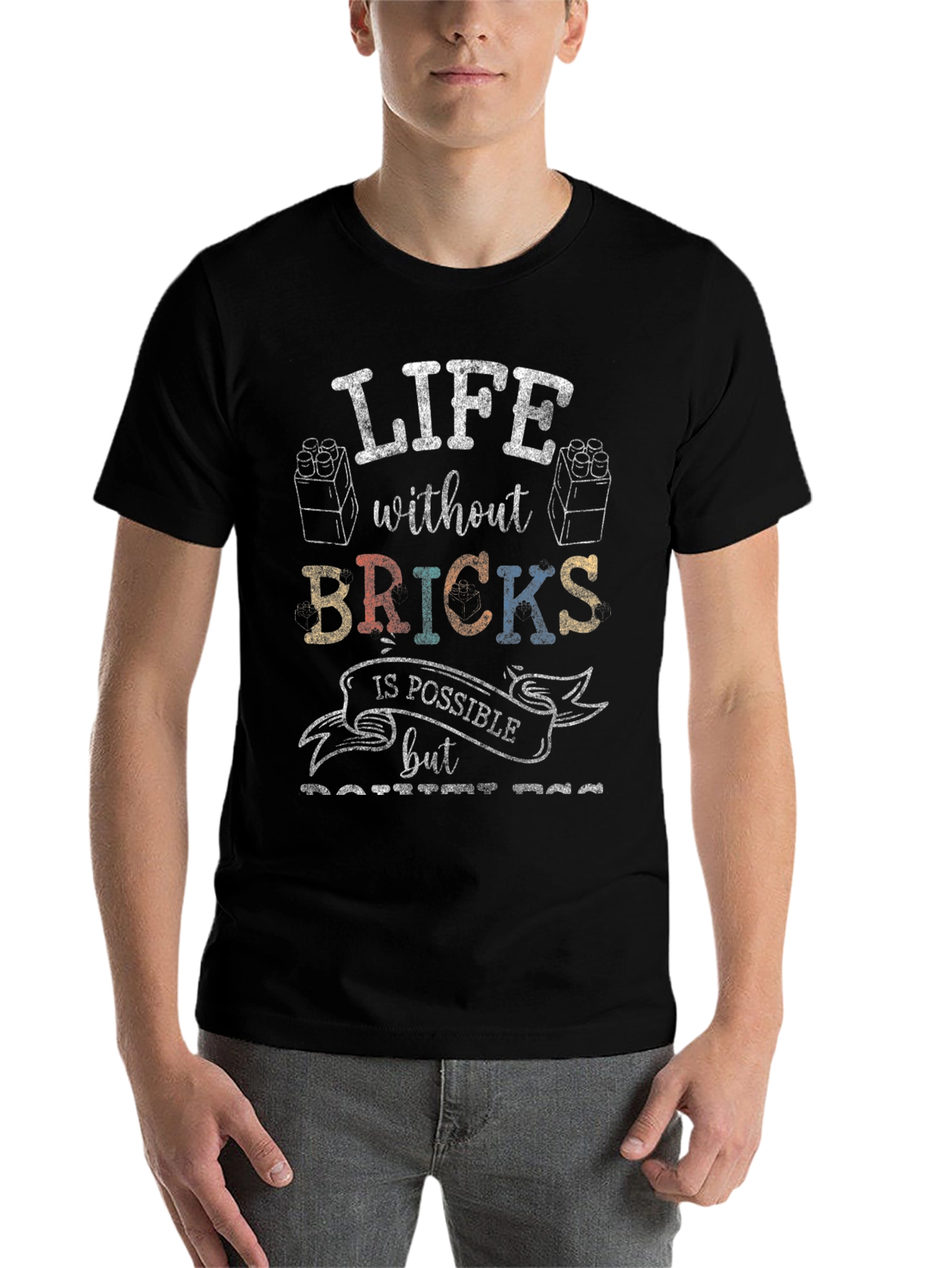 Black Life Without Bricks T-Shirt view 7