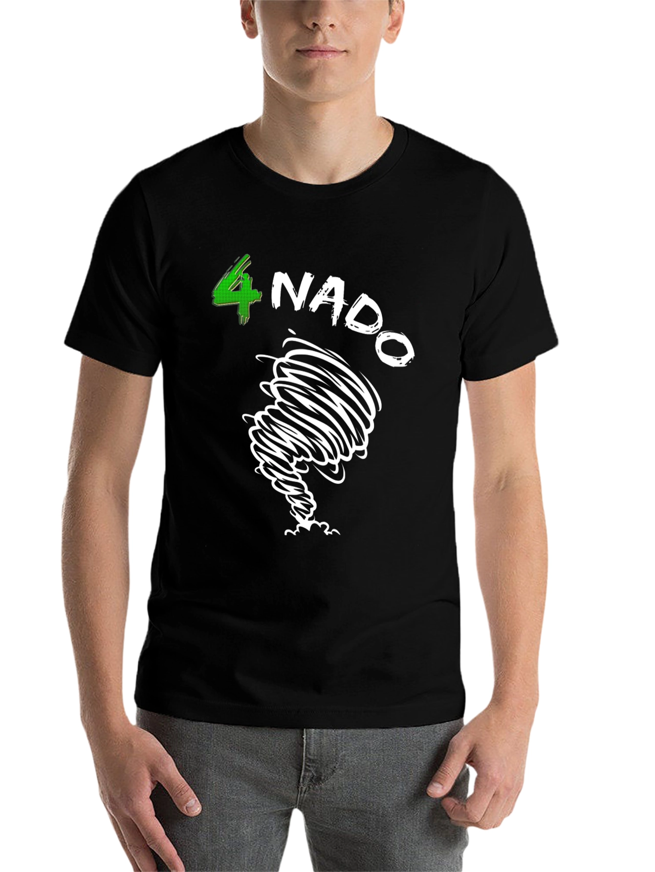 Black 4 Nado Tornado Graphic Black T-Shirt view 7