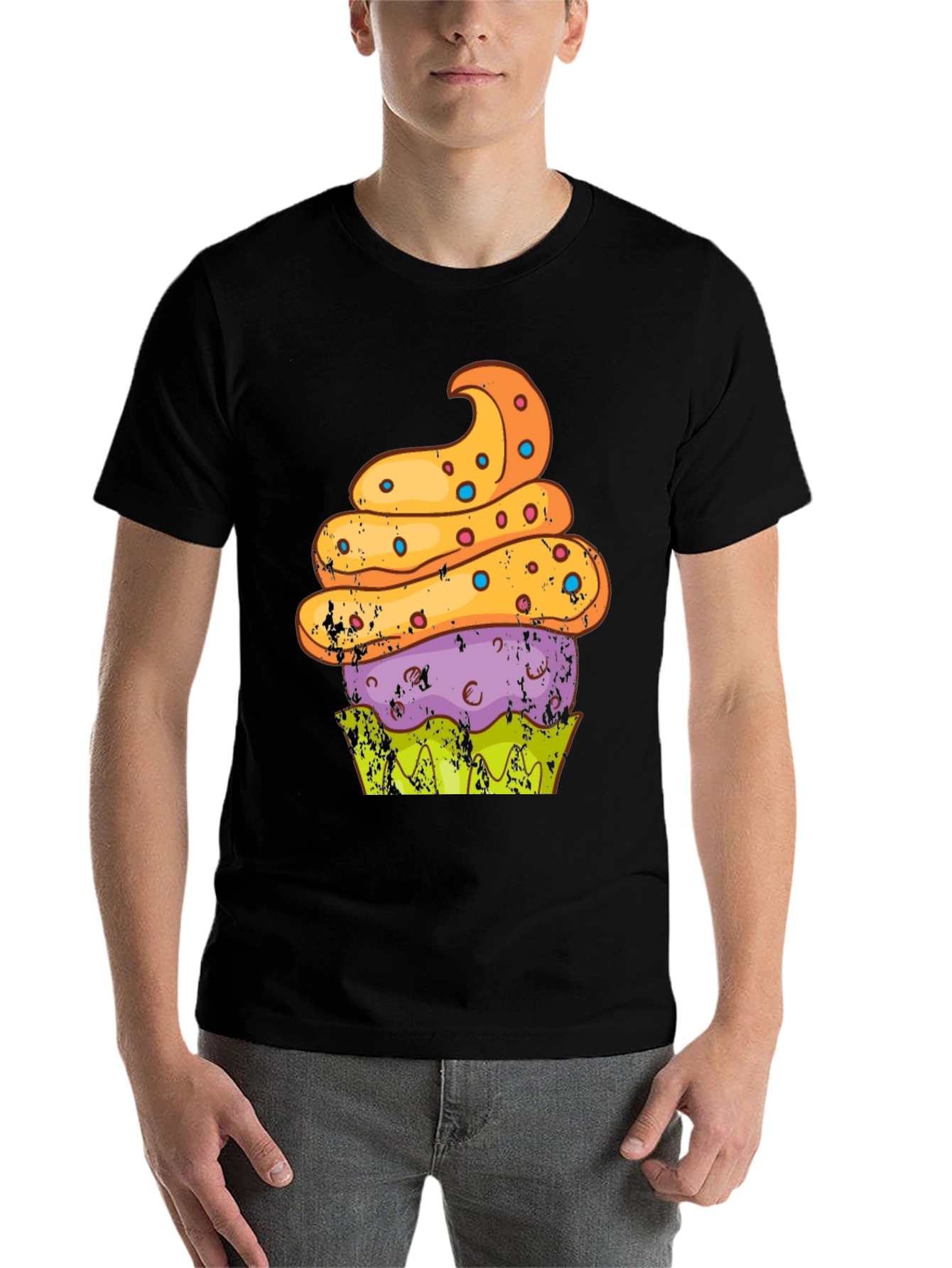 Black Cupcake Graphic T-Shirt - Sweet Treat Tee view 7