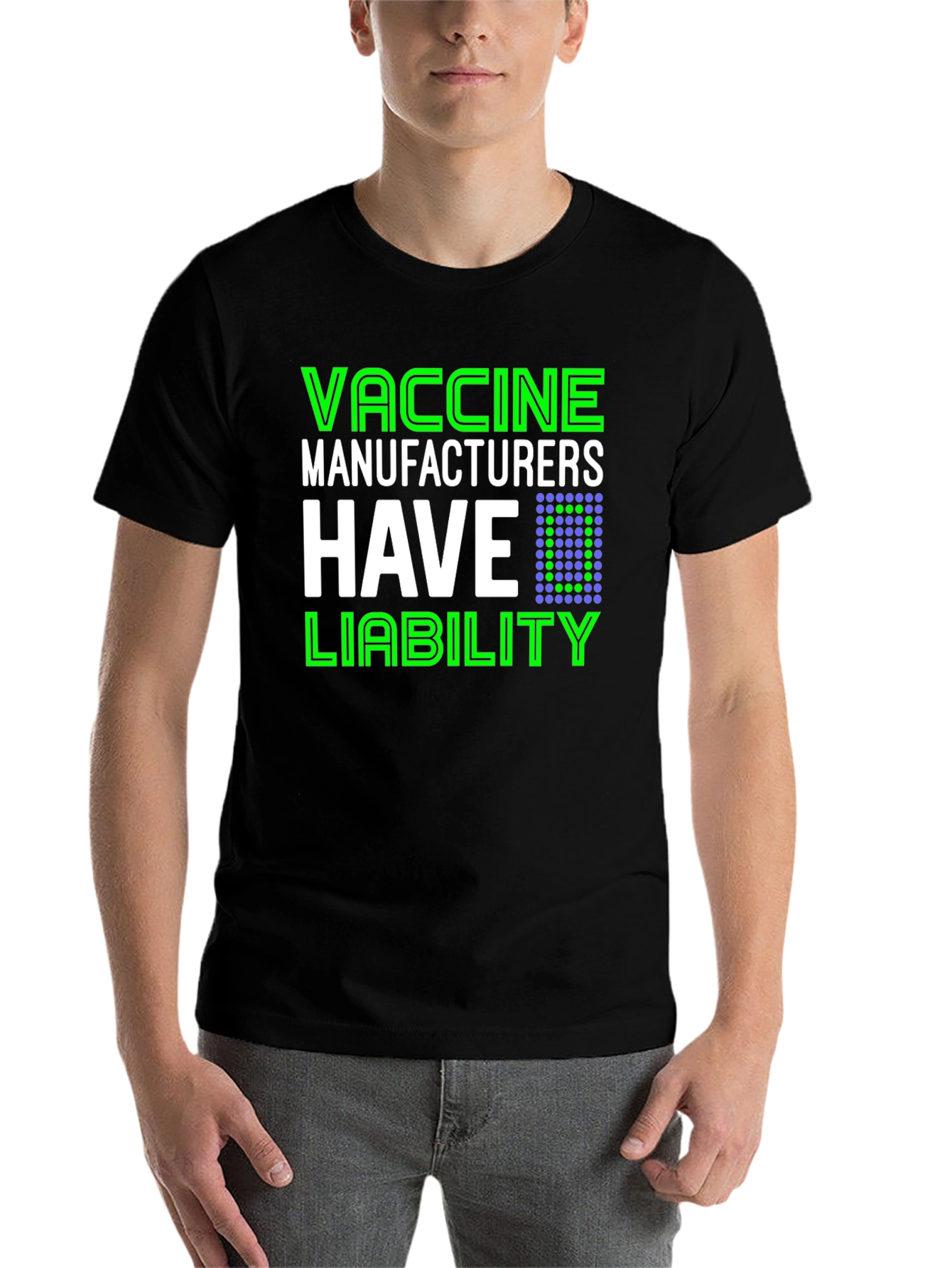 Black Vaccine Manufacturers Liability T-Shirt view 7