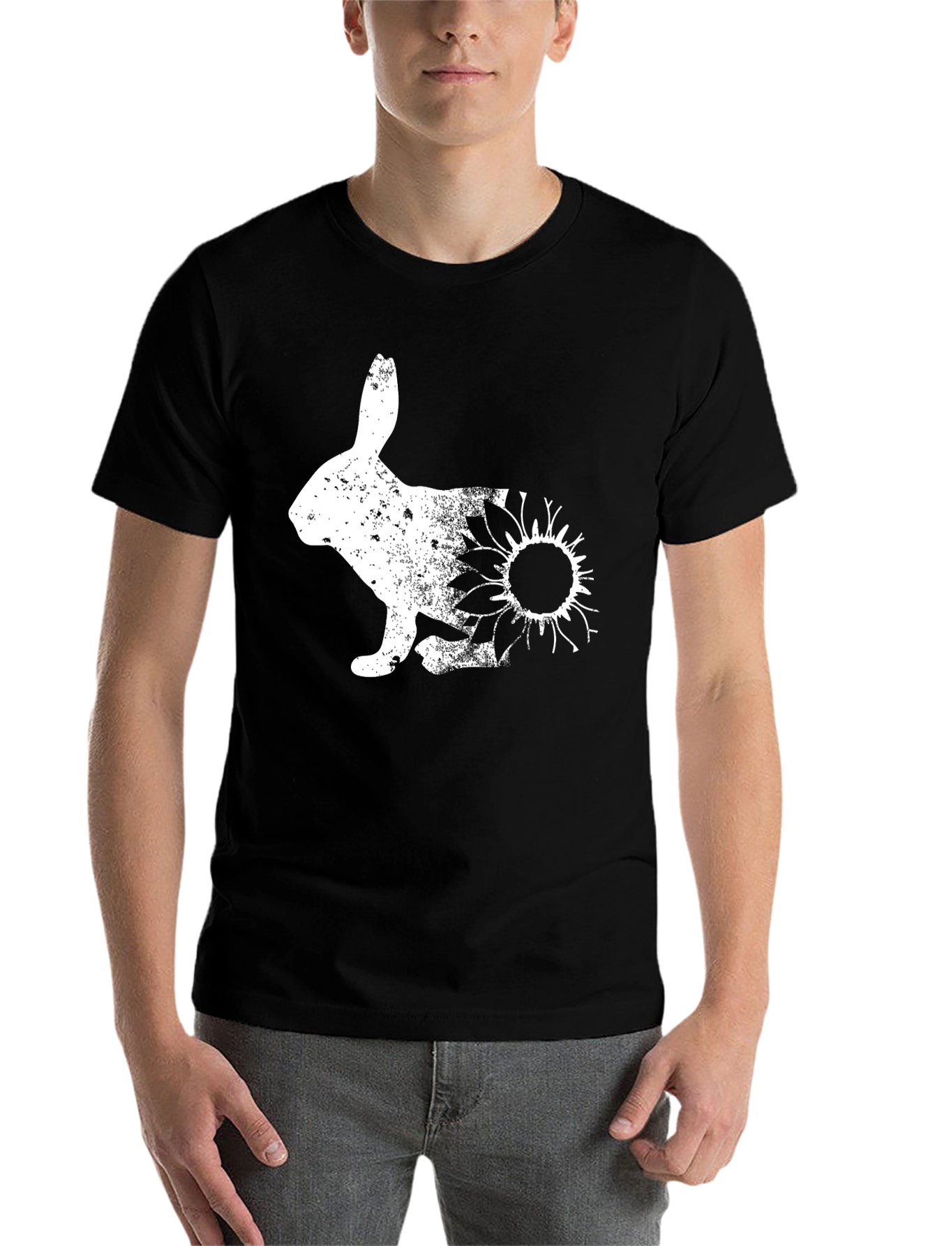 Black Rabbit Sunflower Graphic Tee view 7