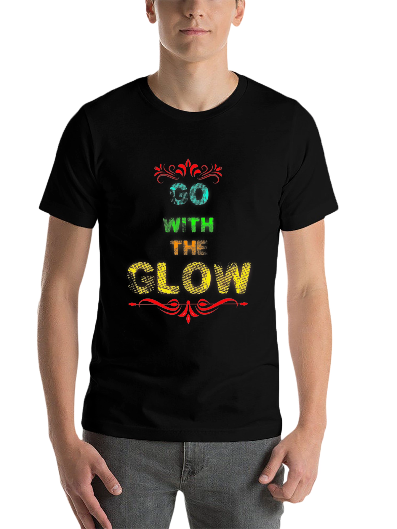 Black Go With The Glow Graphic Tee - Black view 7