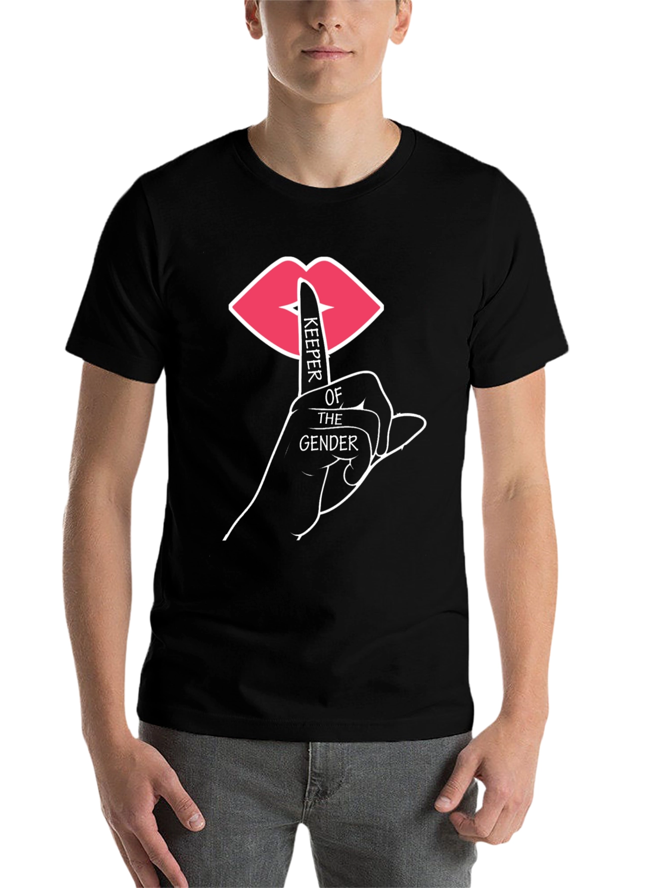 Black Keeper of the Gender T-Shirt - Black view 7