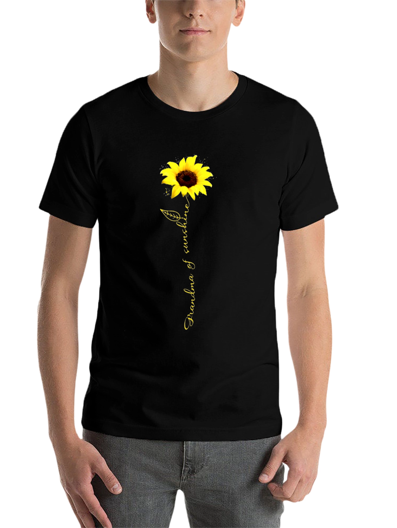 Black Grandma of Sunshine Sunflower Graphic Tee view 7
