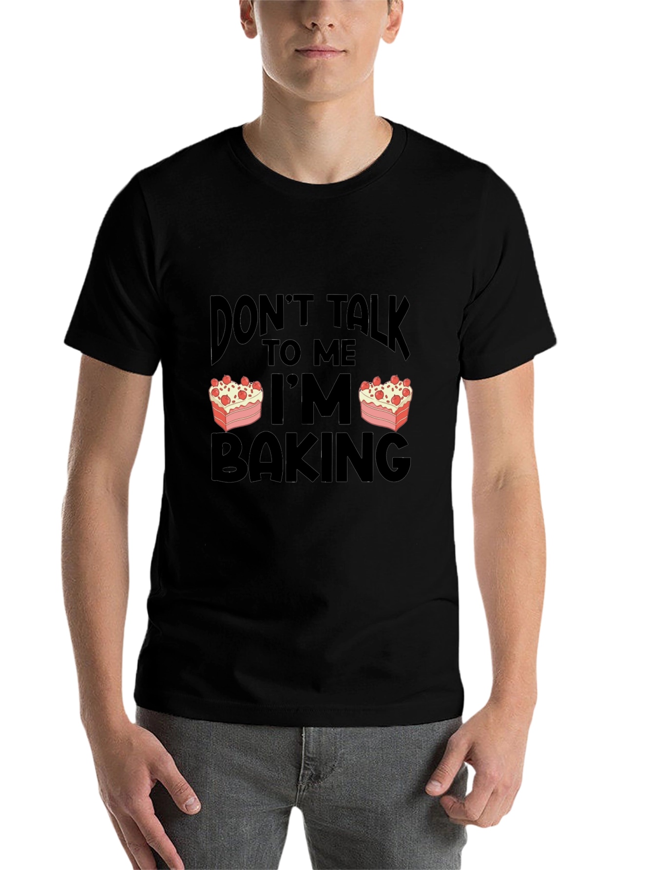Black Don't Talk to Me I'm Baking T-Shirt view 7