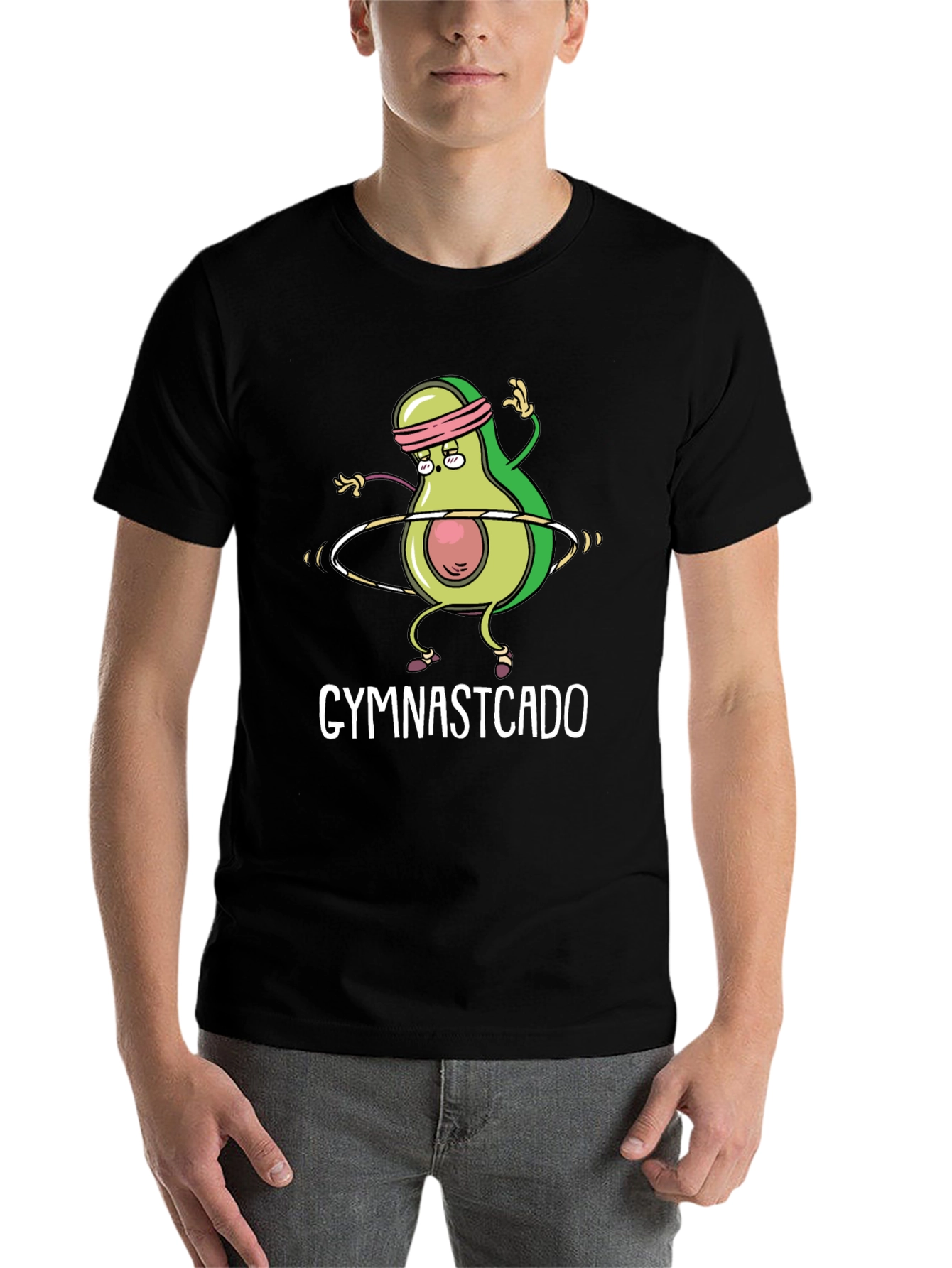 Black Gymnastcado Avocado Gymnast T-Shirt view 7