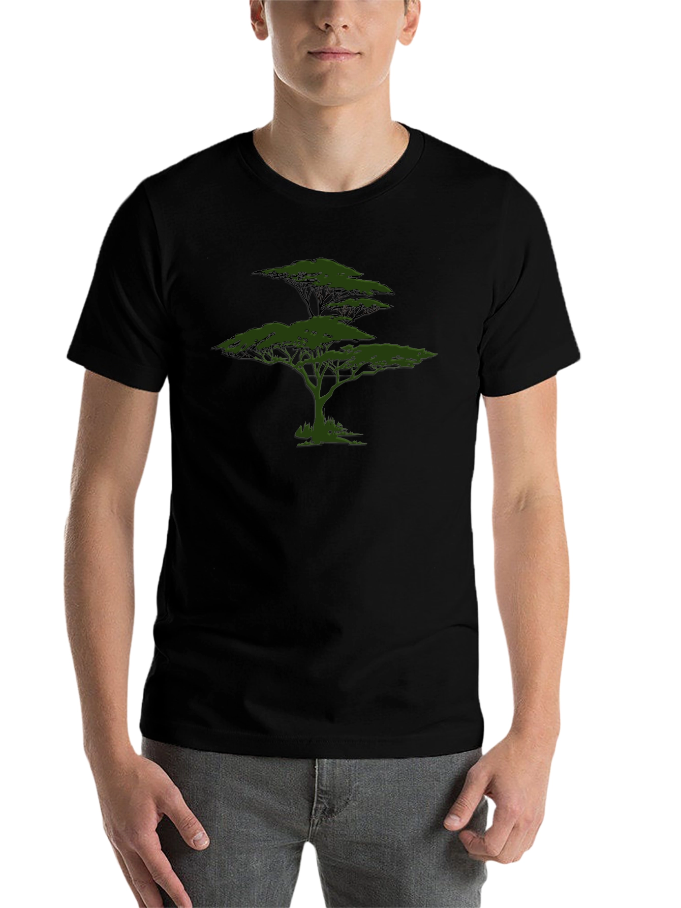 Black Tree Graphic T-Shirt - Soft Cotton Blend view 7