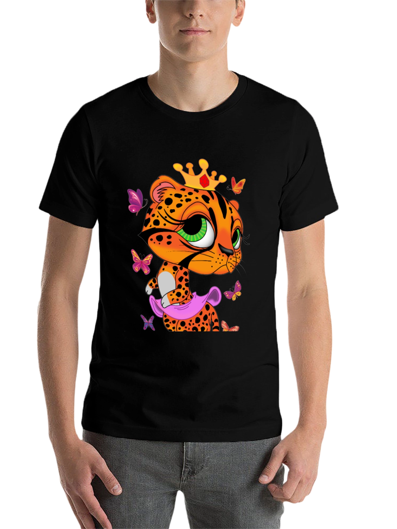 Black Leopard Princess T-Shirt - Fun & Stylish view 7