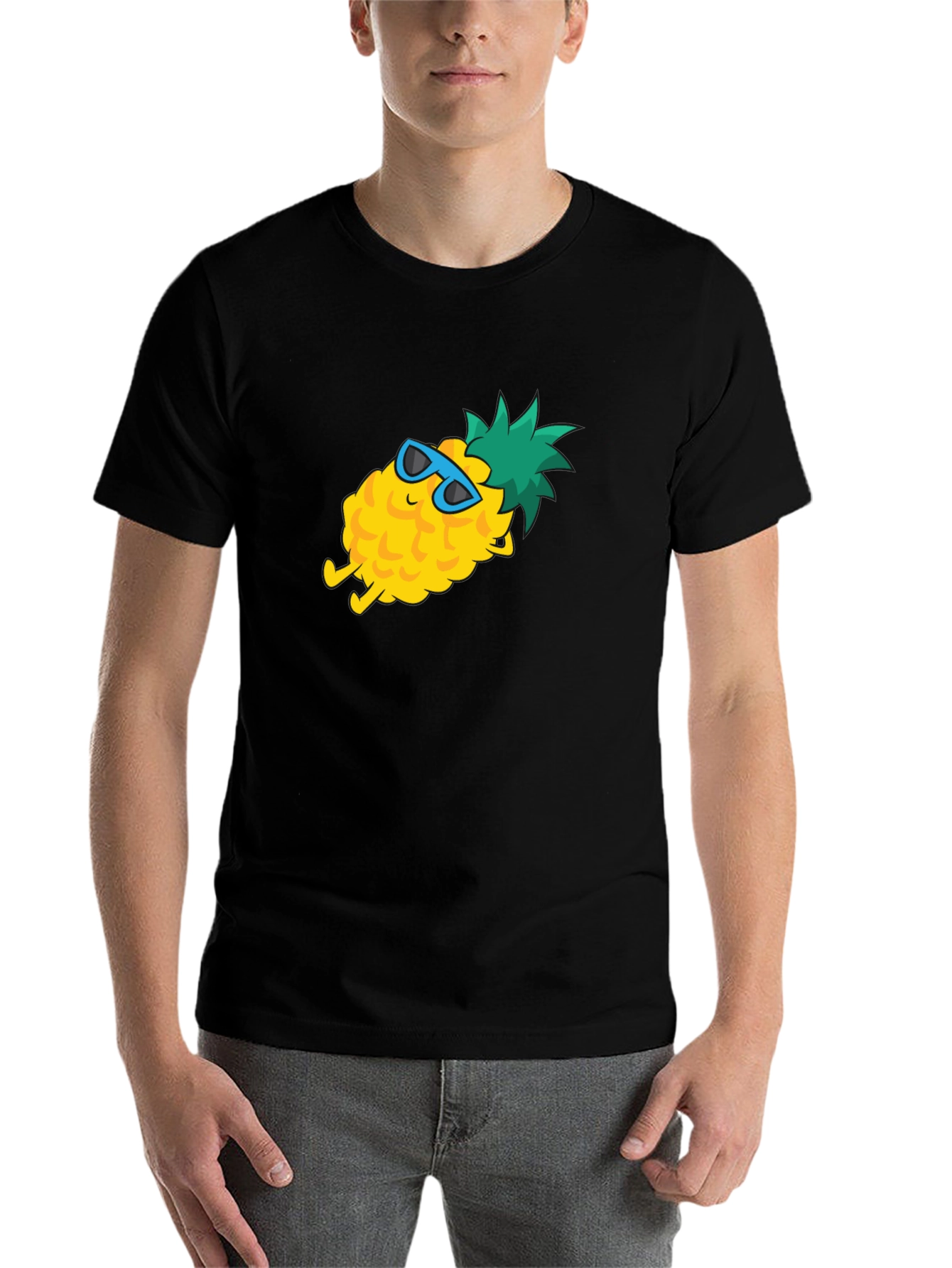 Black Chill Pineapple Graphic T-Shirt - Summer Vibes view 7