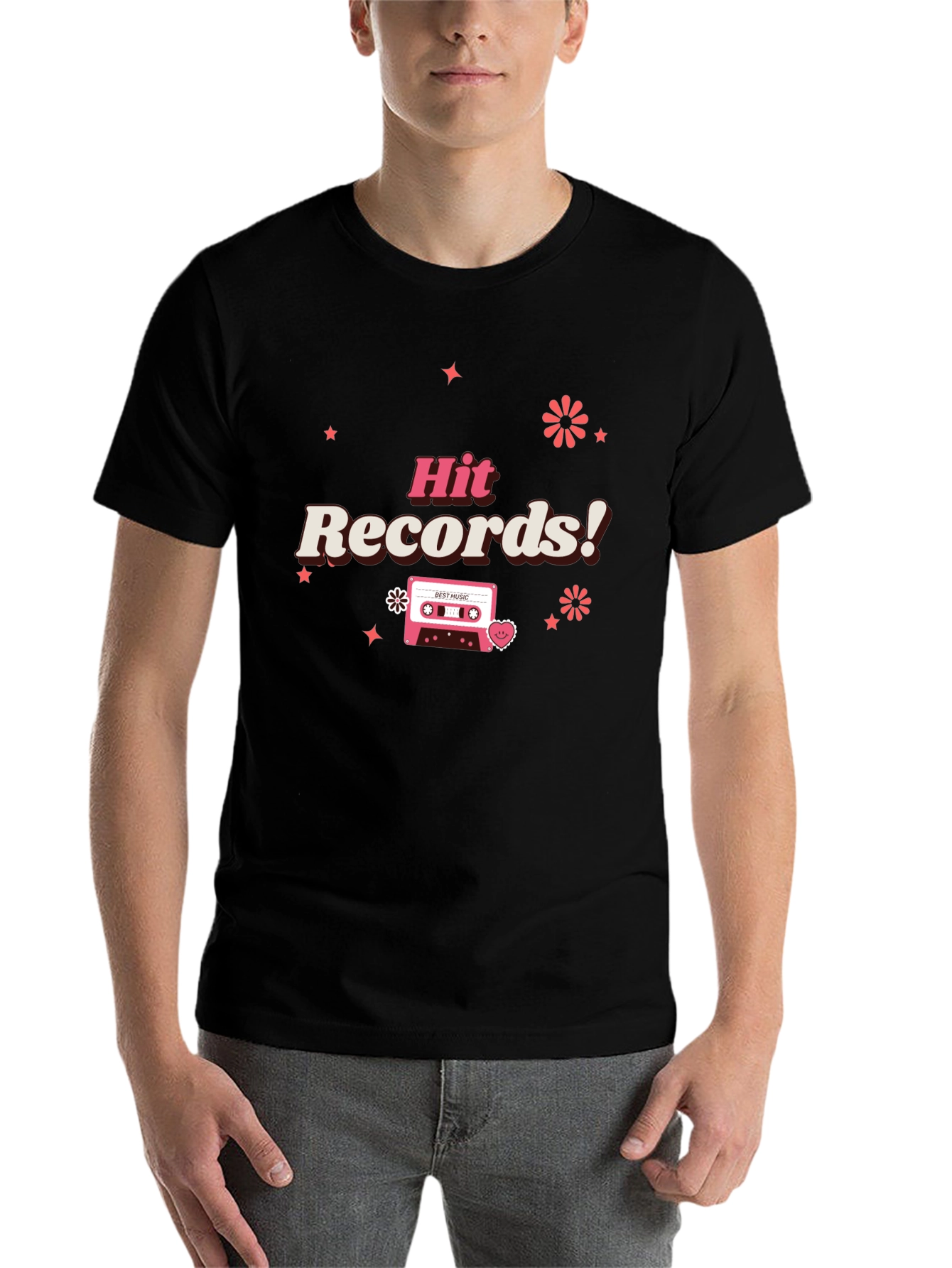 Black Hit Records Retro Cassette Graphic Tee view 7