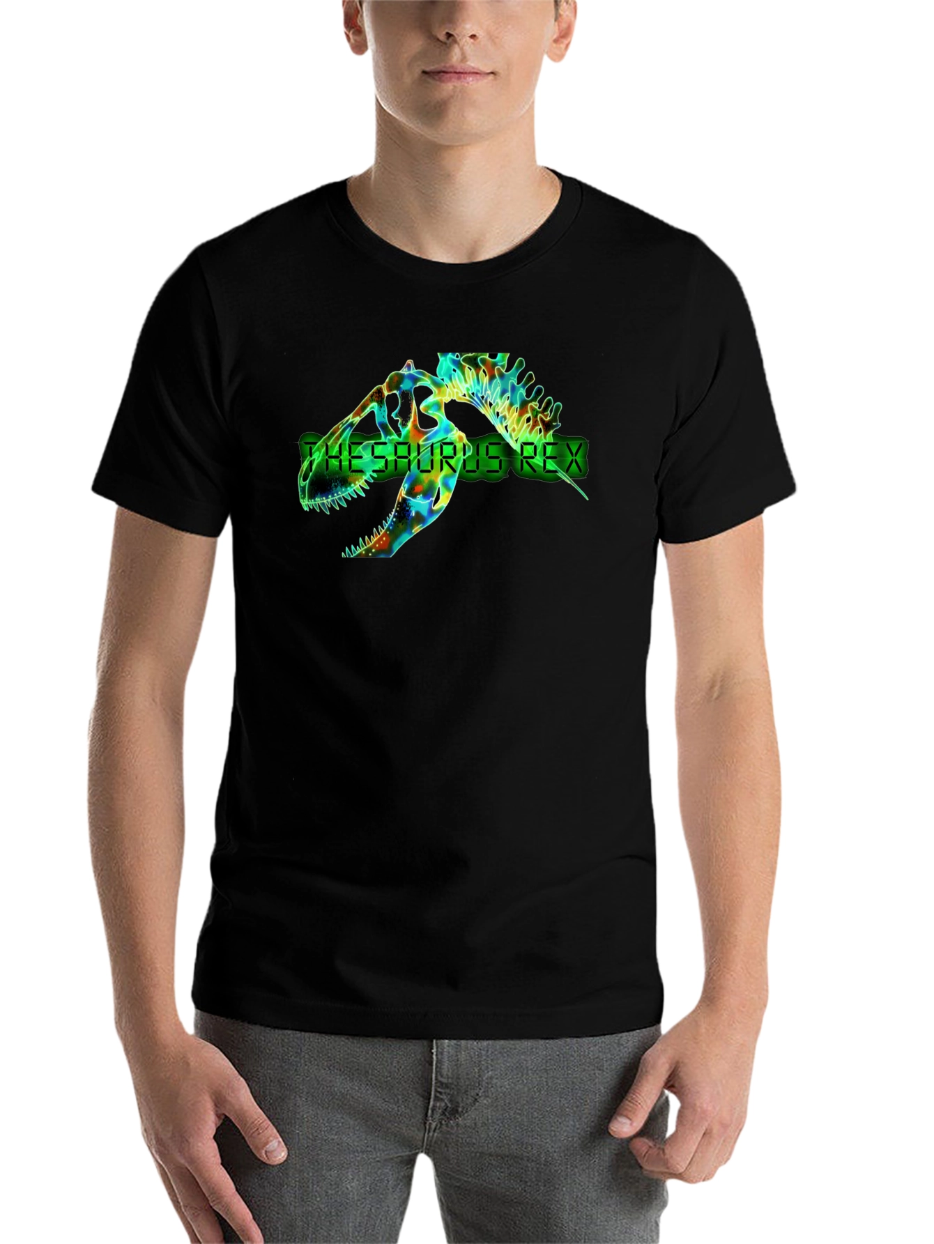 Black Thesaurus Rex Graphic T-Shirt - Black view 7