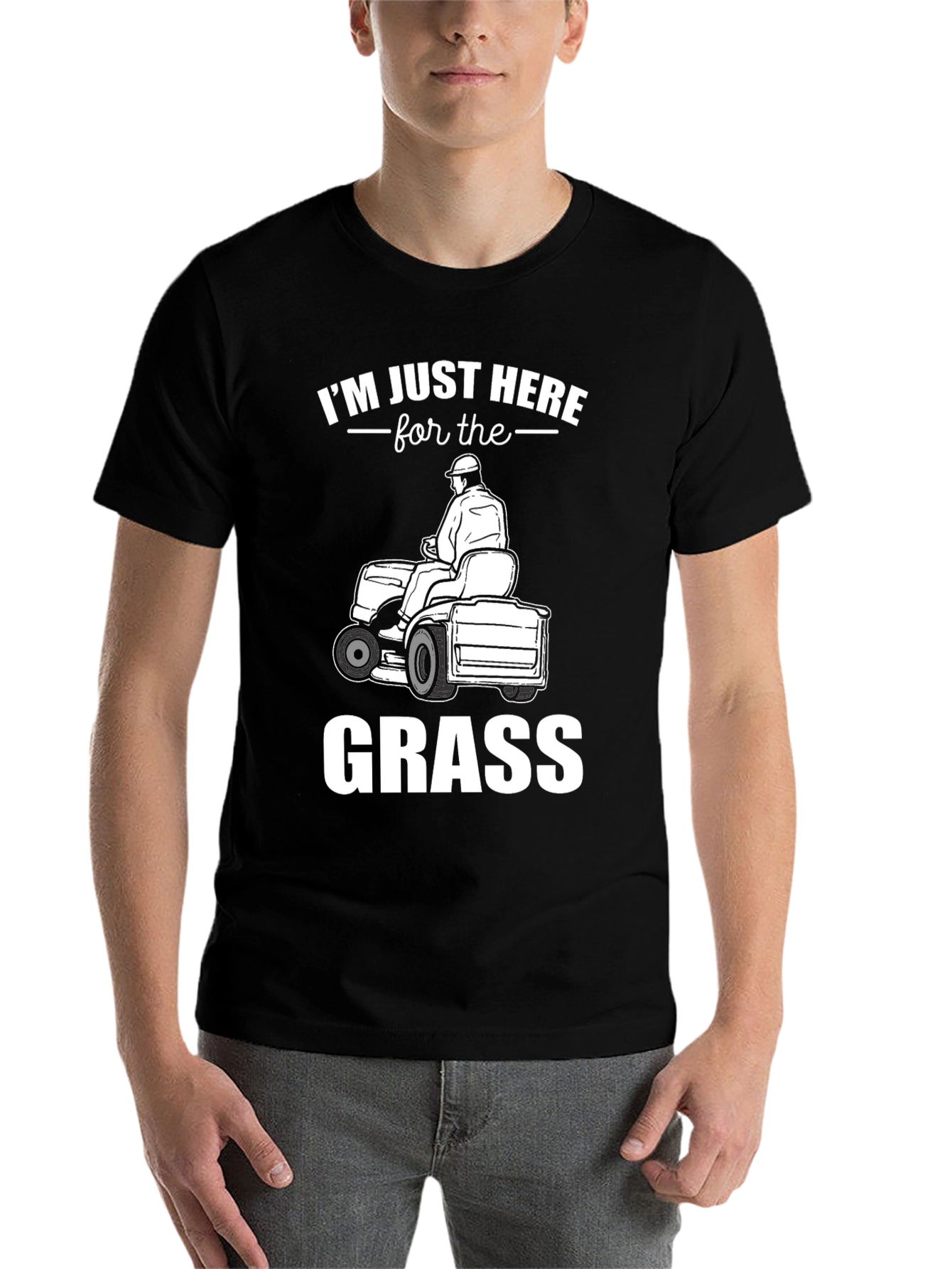 Black I'm Just Here For The Grass - T-Shirt view 7