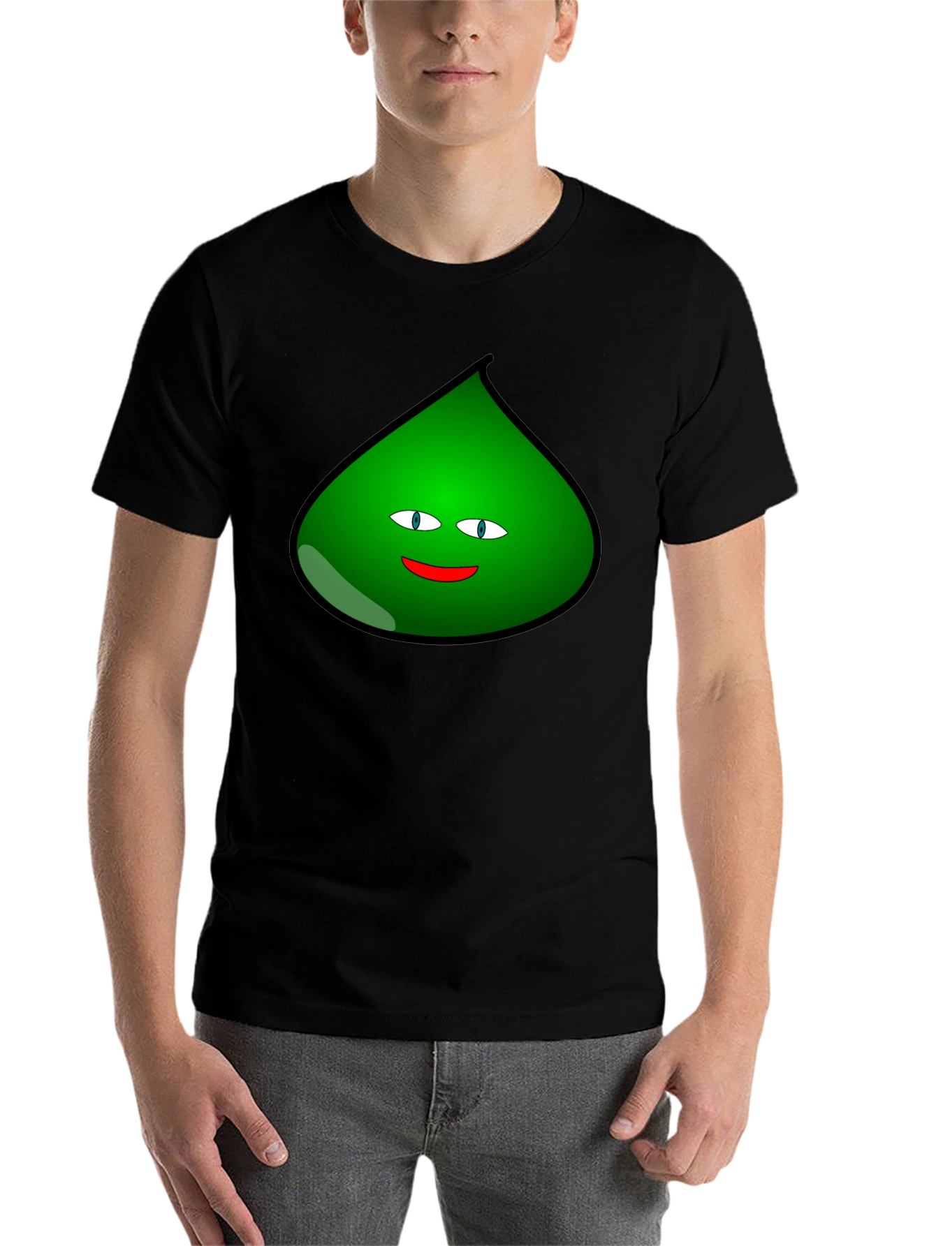 Black Fun Green Blob Graphic T-Shirt - Black view 7