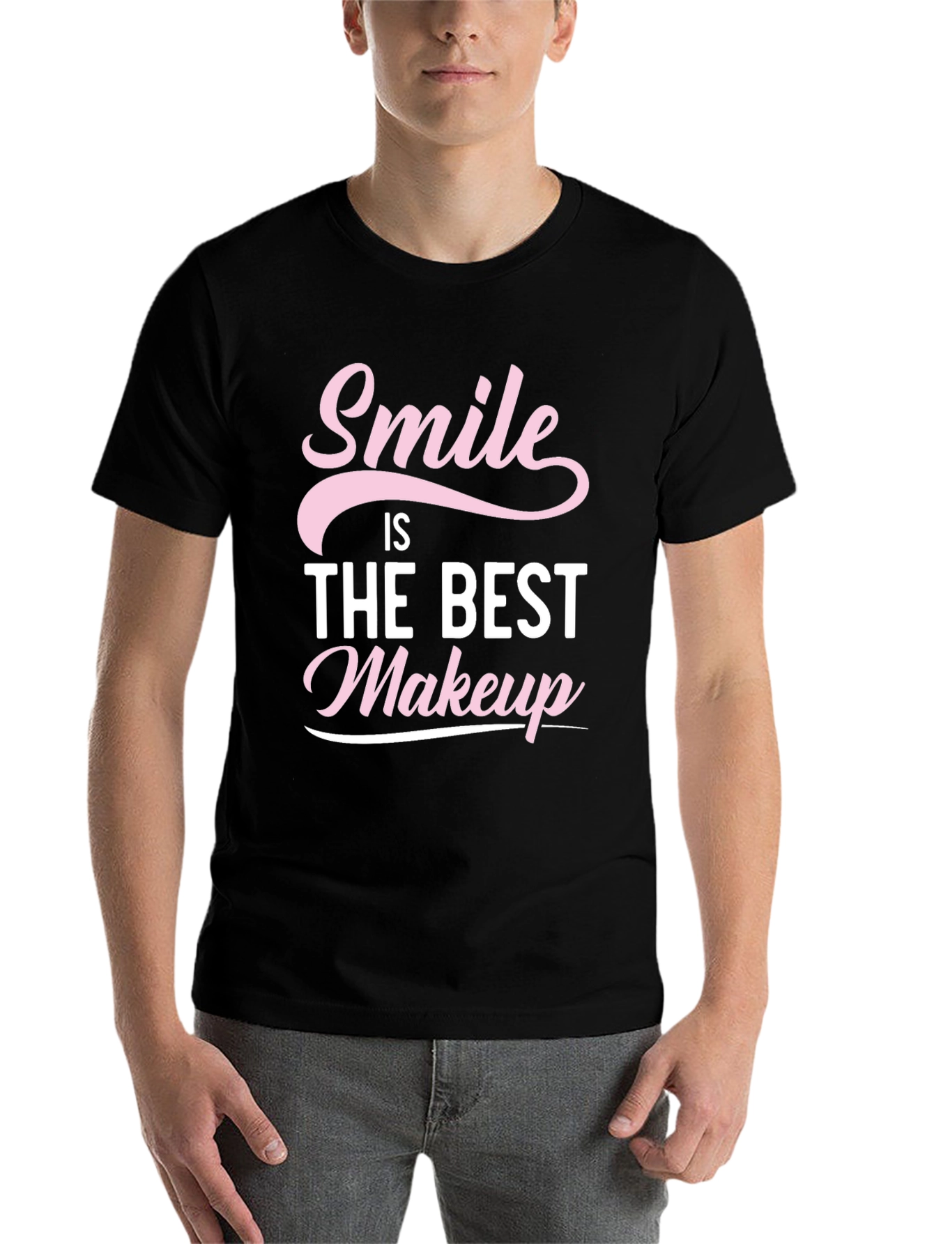 Black Smile is the Best Makeup T-Shirt - Black view 7