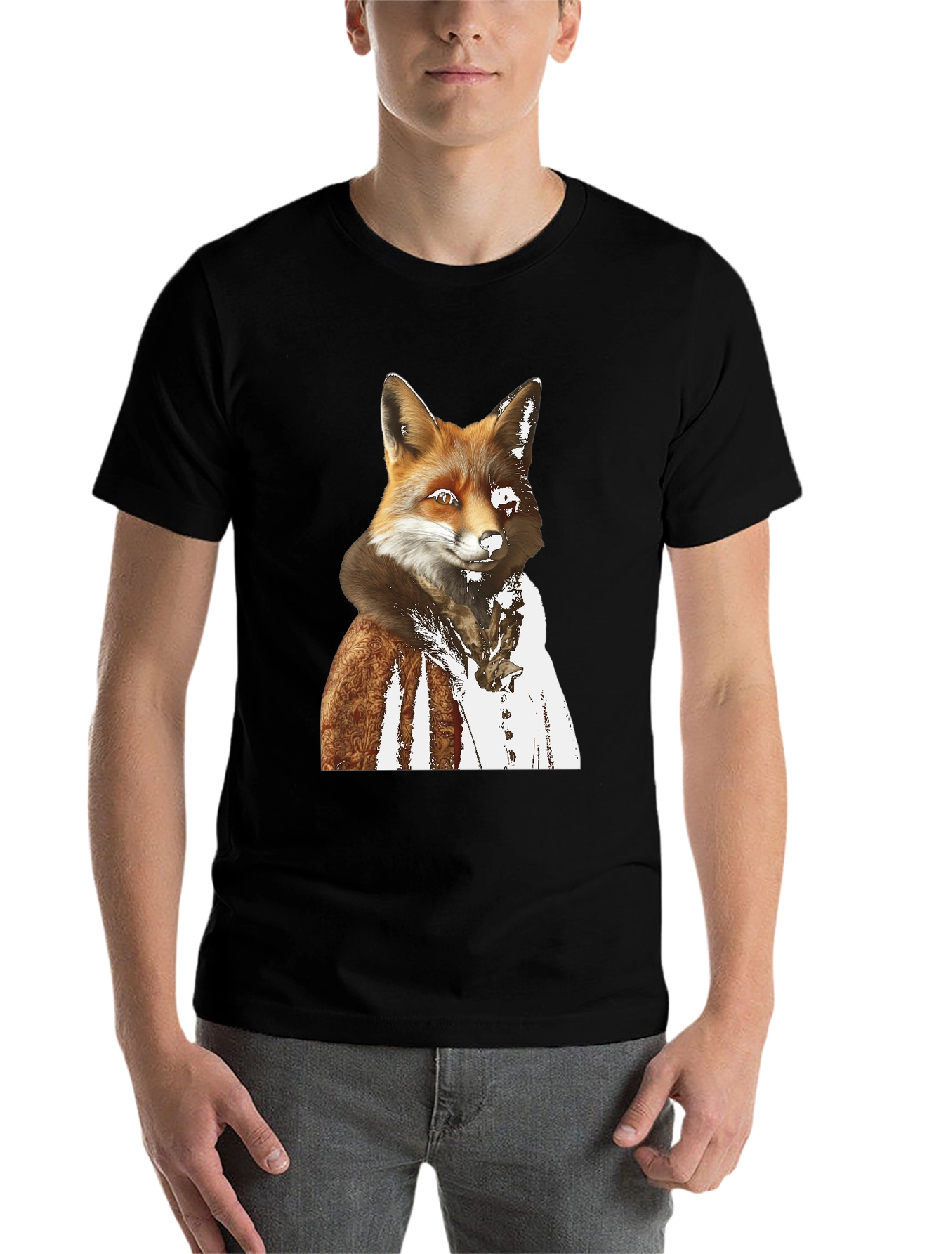 Black Fox Gentleman Graphic T-Shirt view 7