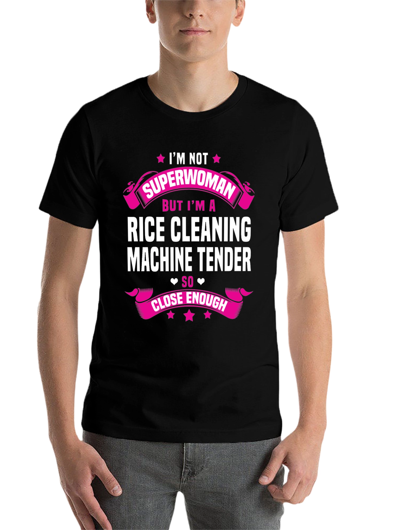 Black Rice Cleaning Machine Tender T-Shirt view 7