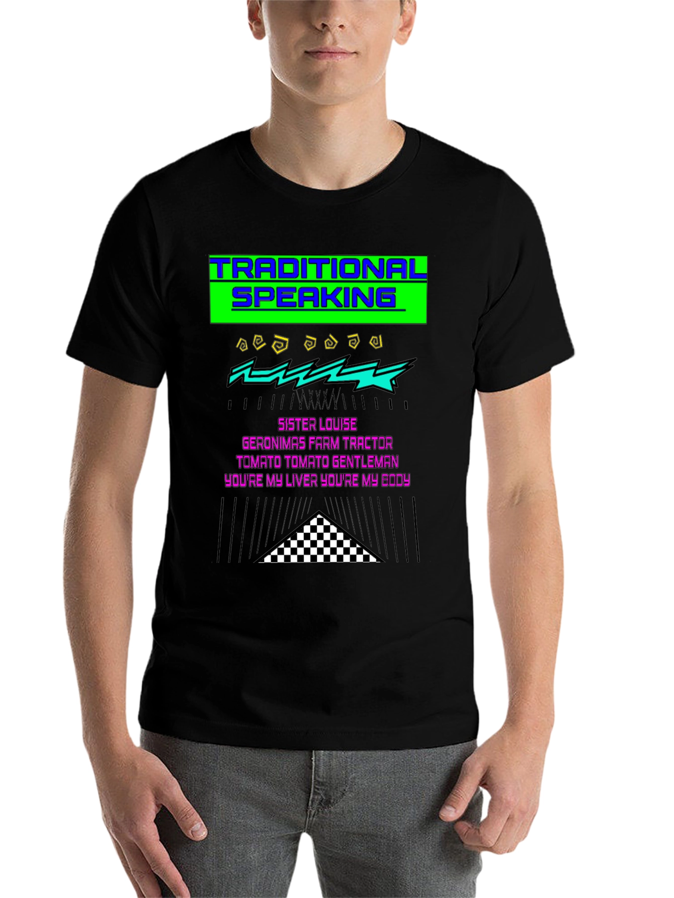 Black Traditional Speaking Graphic T-Shirt view 7
