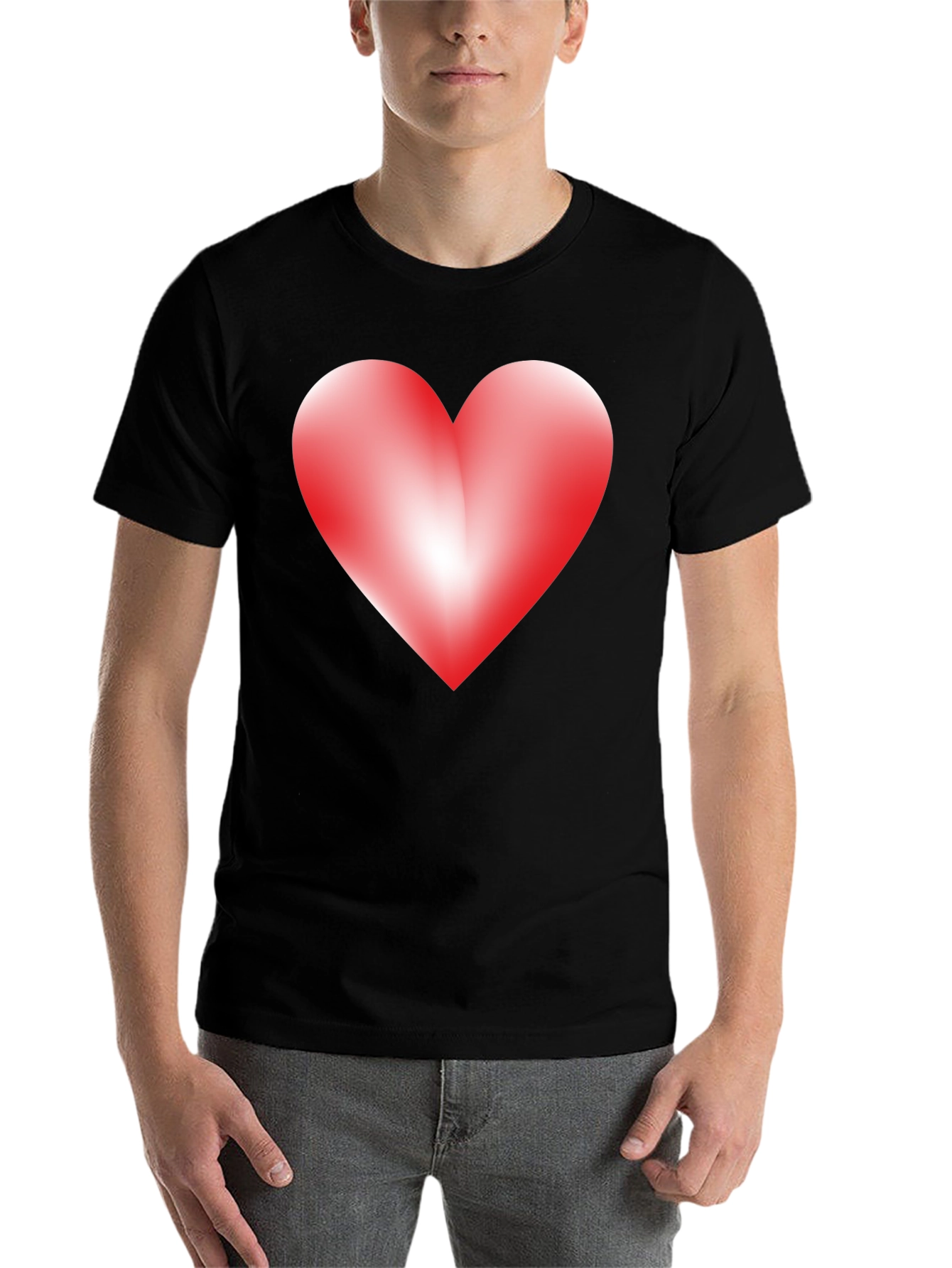 Black Heart Graphic Black T-Shirt - Express Your Love view 7