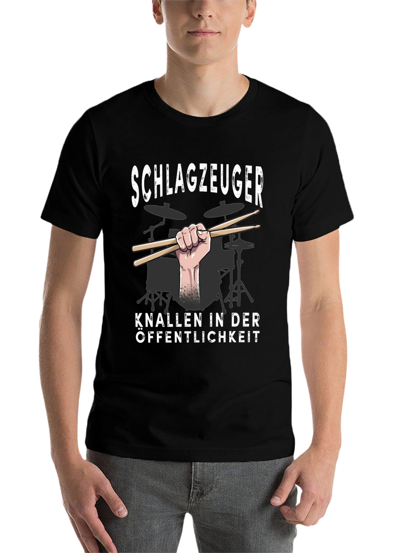 Black Drummer Shirt - Schlagzeuger Knallen In Der Offentlichkeit Tee view 7