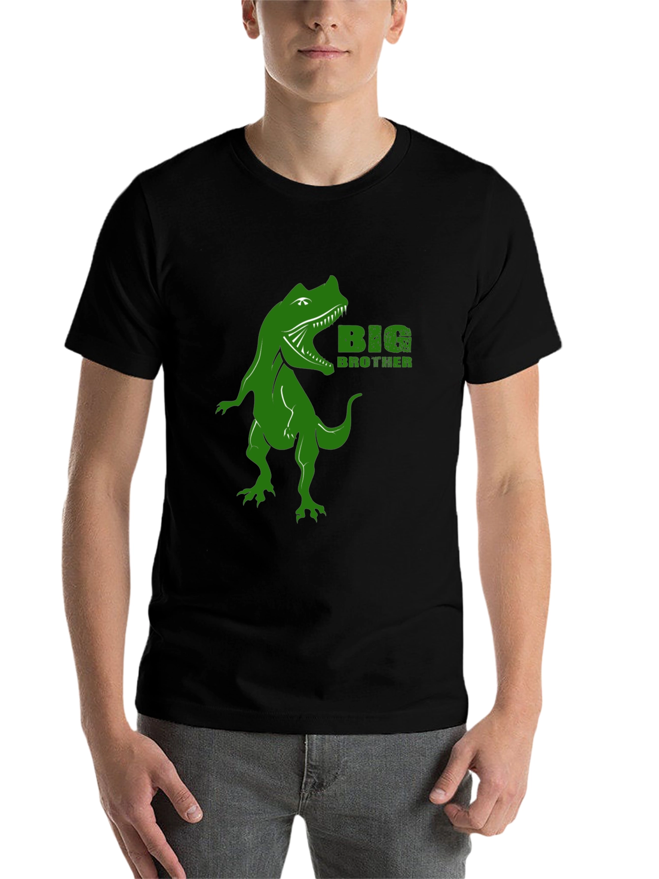 Black Big Brother Dinosaur T-Shirt - Black Dino Tee view 7