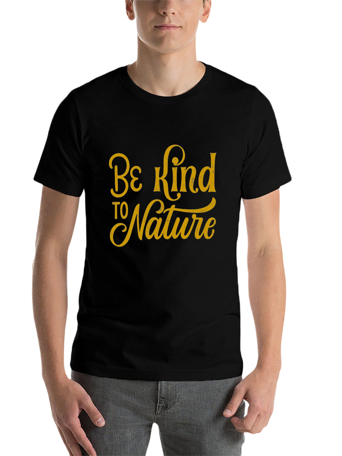 Black Be Kind To Nature Black T-Shirt view 7