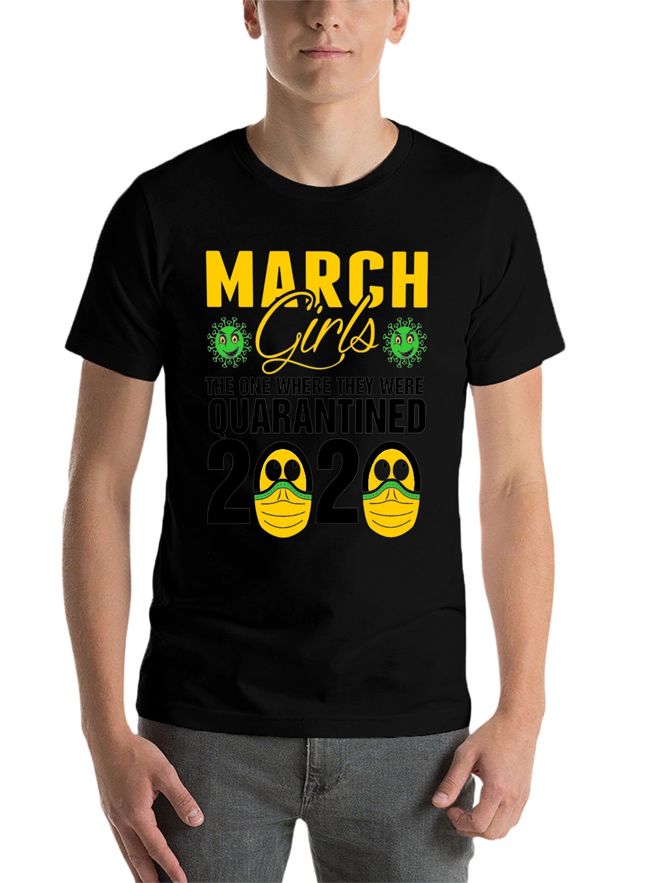 Black March Girls Quarantined 2020 Graphic Tee view 7
