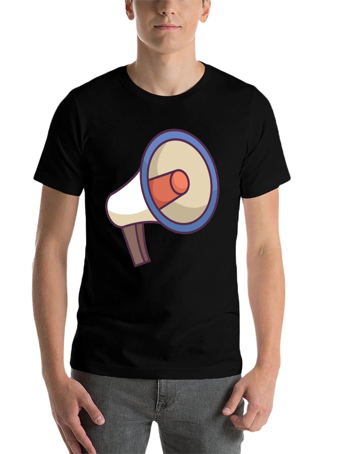 Black Megaphone Graphic Tee - Black view 7