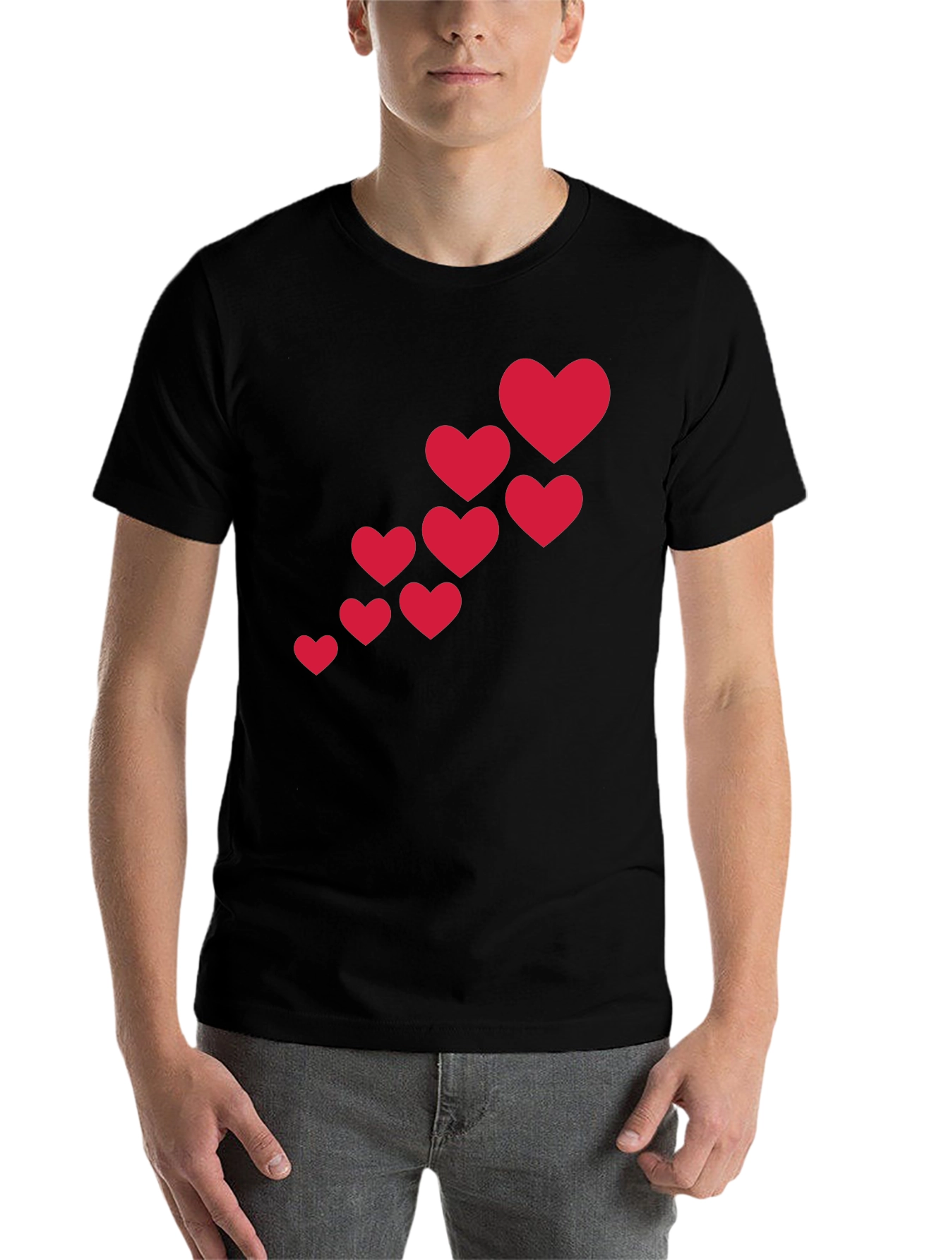 Black Heart Cascade Black T-Shirt view 7