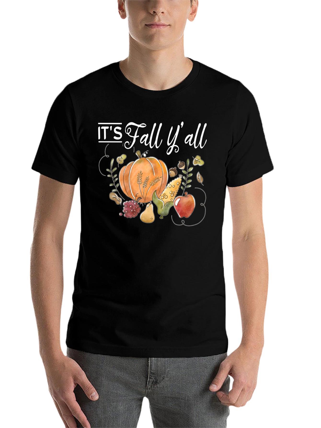 Black Fall Y'all T-Shirt view 7