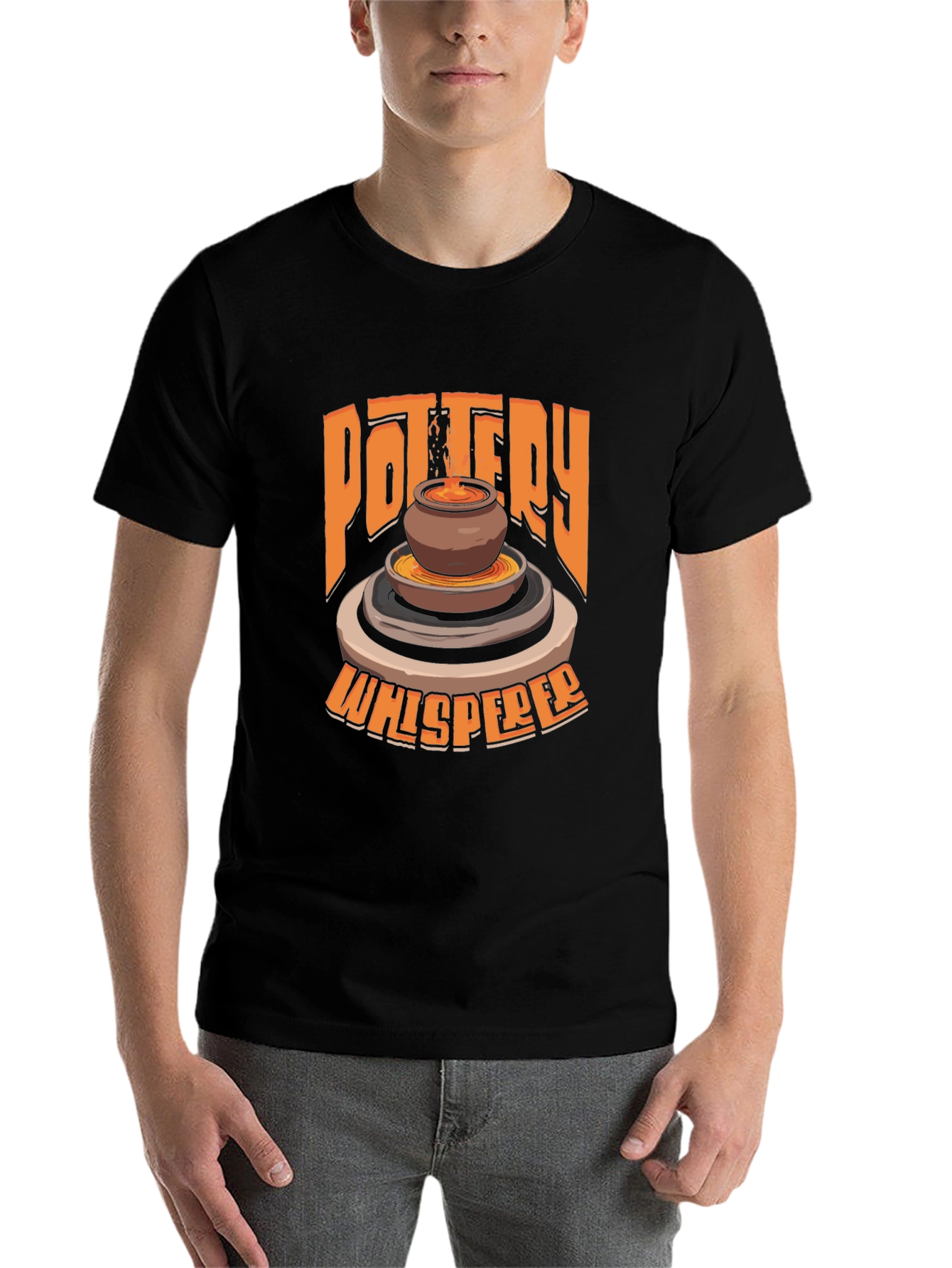 Black Pottery Whisperer Graphic T-Shirt - Unique Design view 7