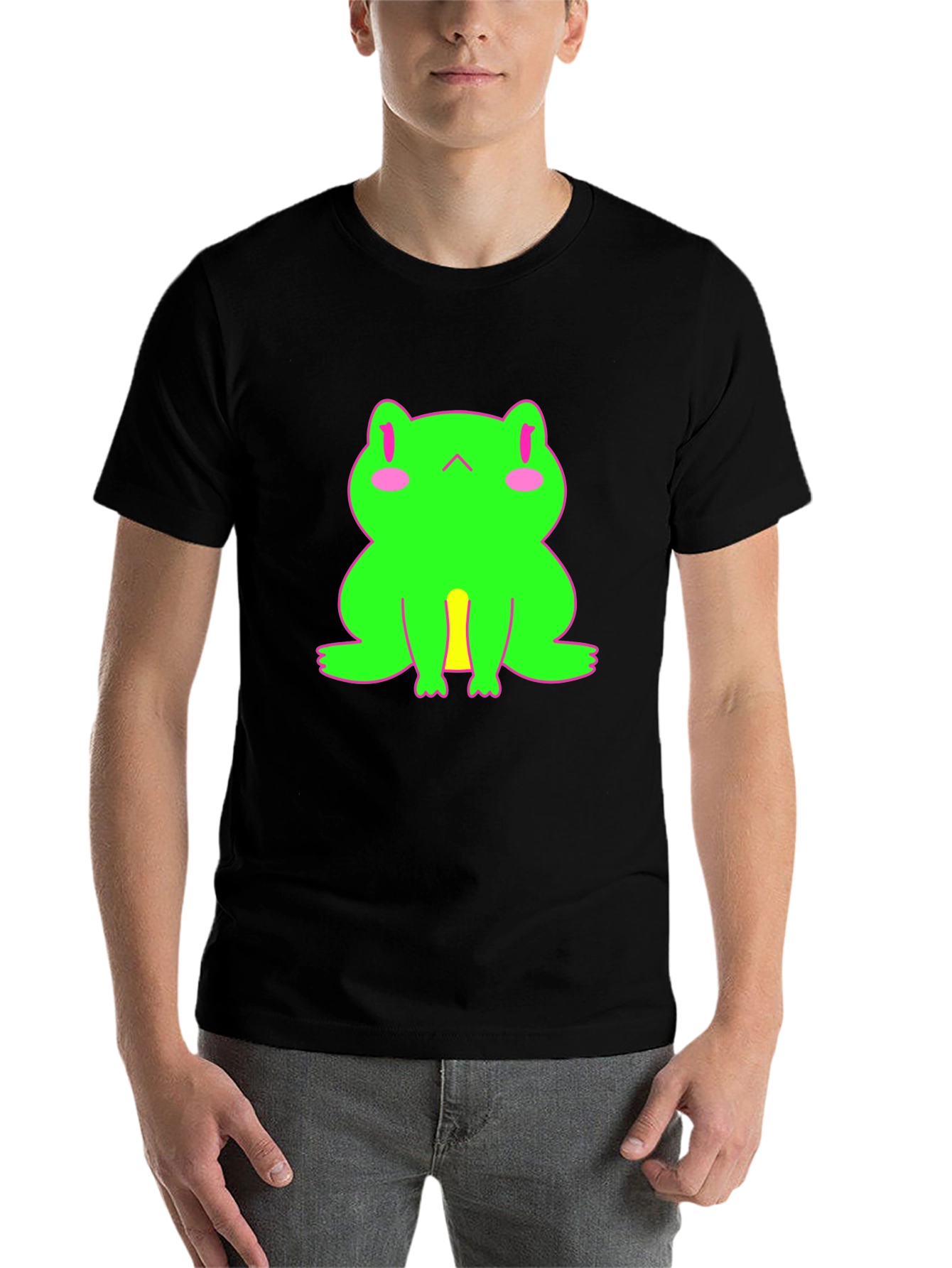 Black Frog Graphic Tee - Black Unisex T-Shirt view 7