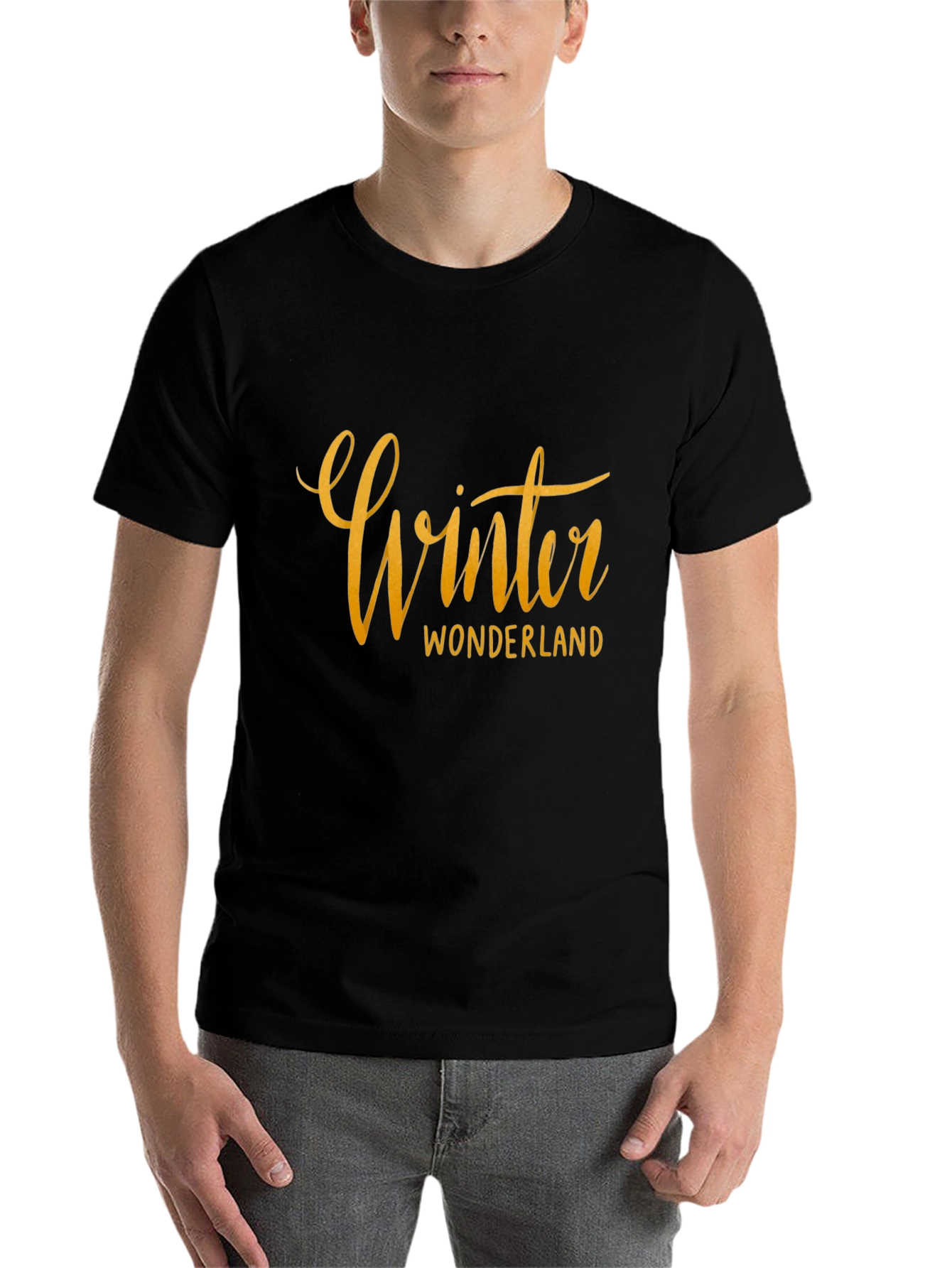 Black Winter Wonderland Black T-Shirt view 7
