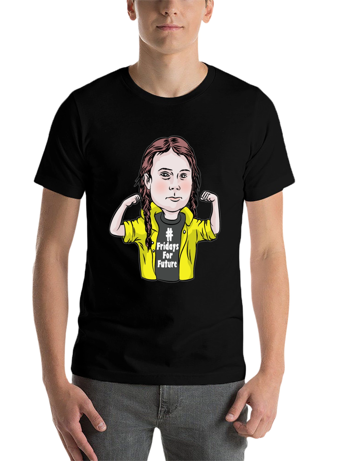 Fridays for Future T-Shirt - Greta Thunberg Cartoon Graphic Tee - 7