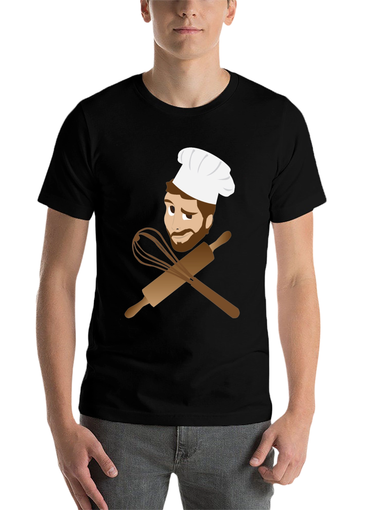 Black Chef's Kiss Graphic Tee - Culinary Design view 7