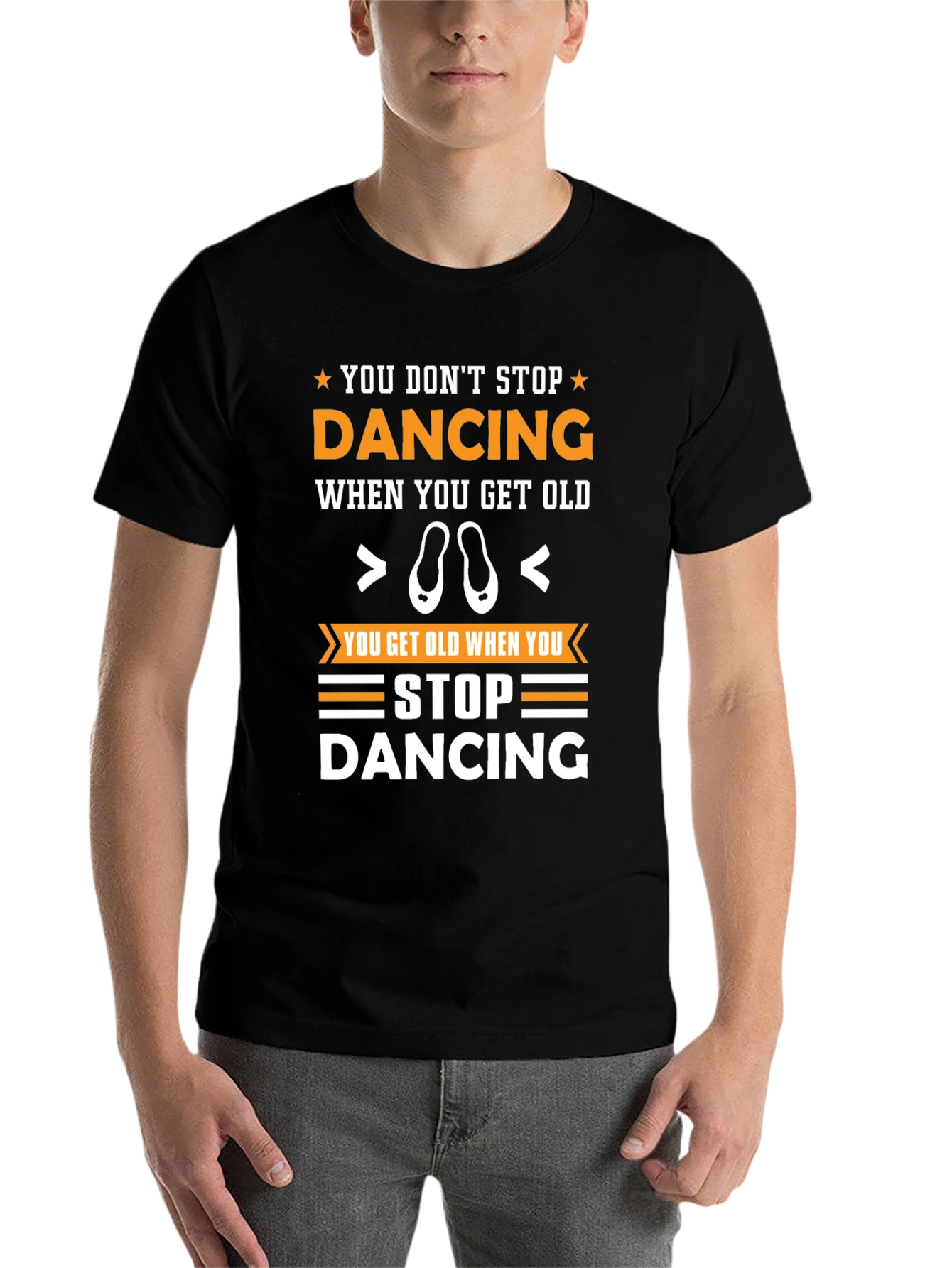 Black Dancing Graphic T-Shirt, Unisex Fit view 7