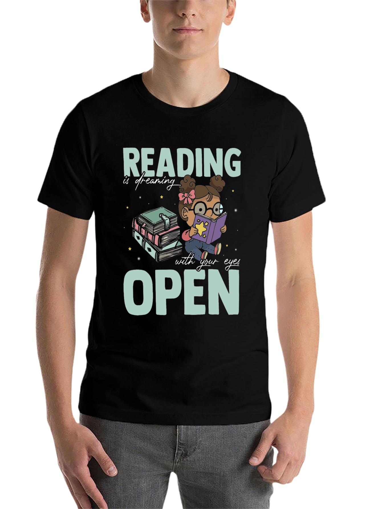 Black Reading Is Dreaming T-Shirt view 7
